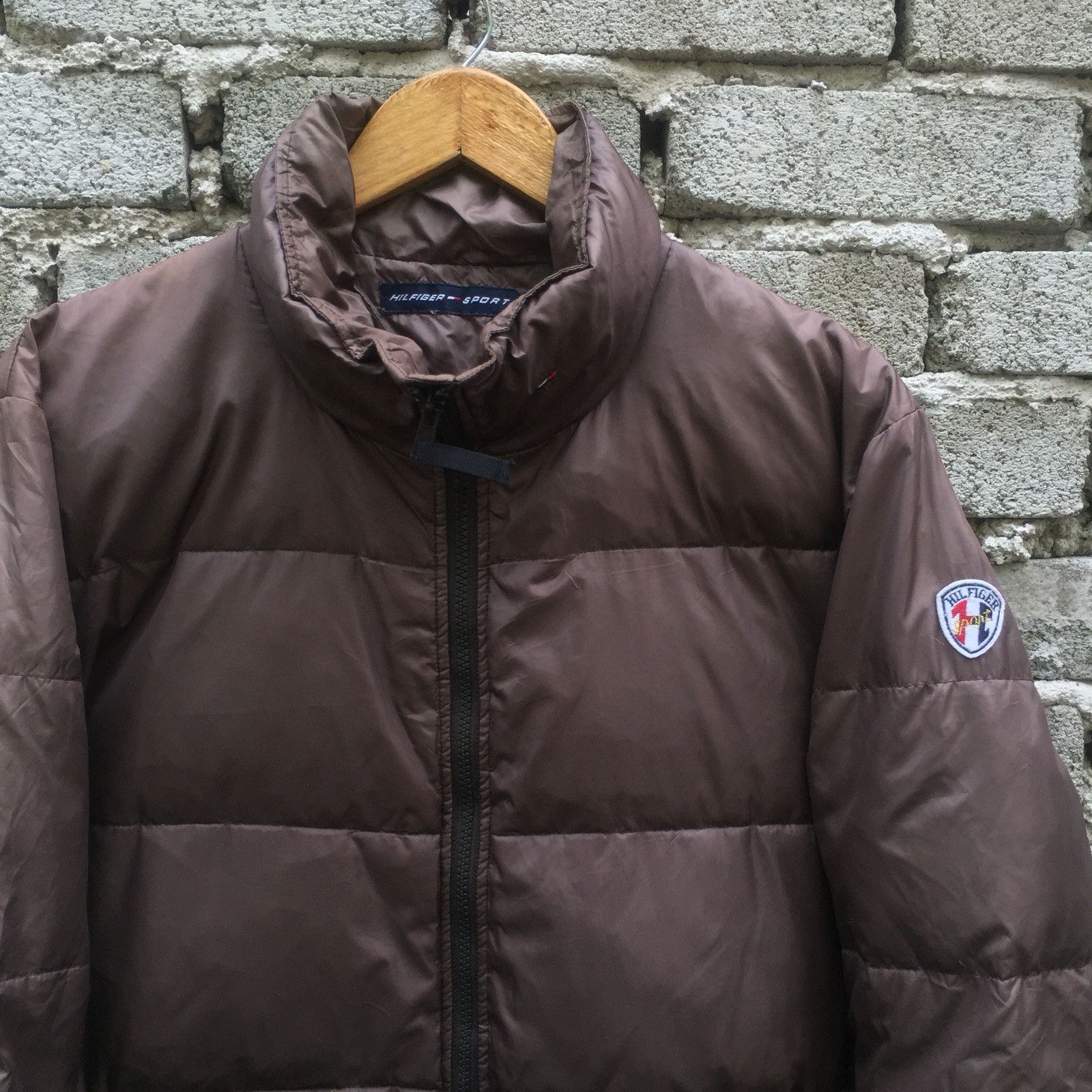 90s Tommy Hilfiger Logo Goose Down Bomber Jacket
