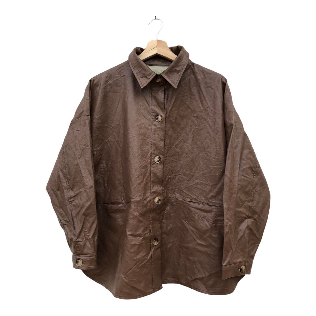 image of Archival Clothing x Leather Jacket Archives Leather Work Jacket in Brown, Men's (Size Medium)
