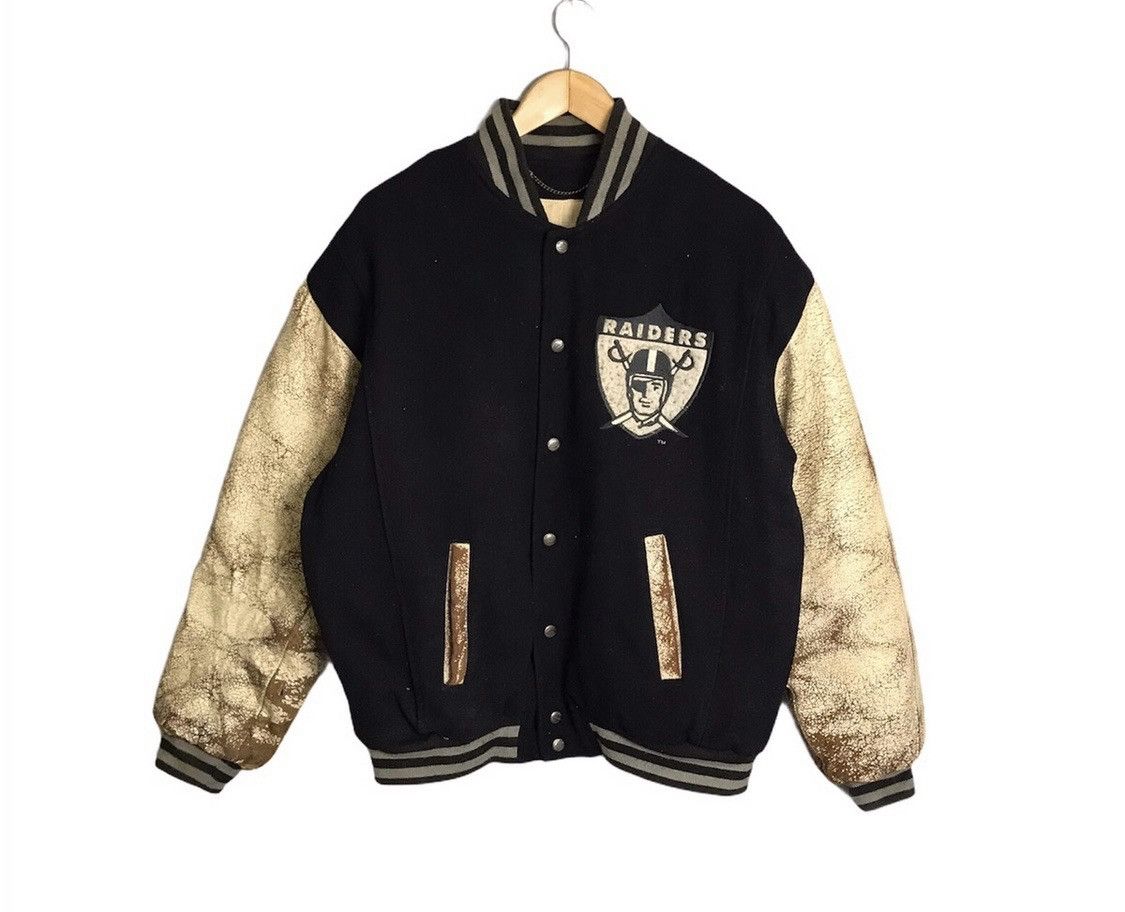 Vintage RARE Vintage Distressed Raiders Varsity Jacket Size US M / EU 48-50 / 2 - 2 Thumbnail