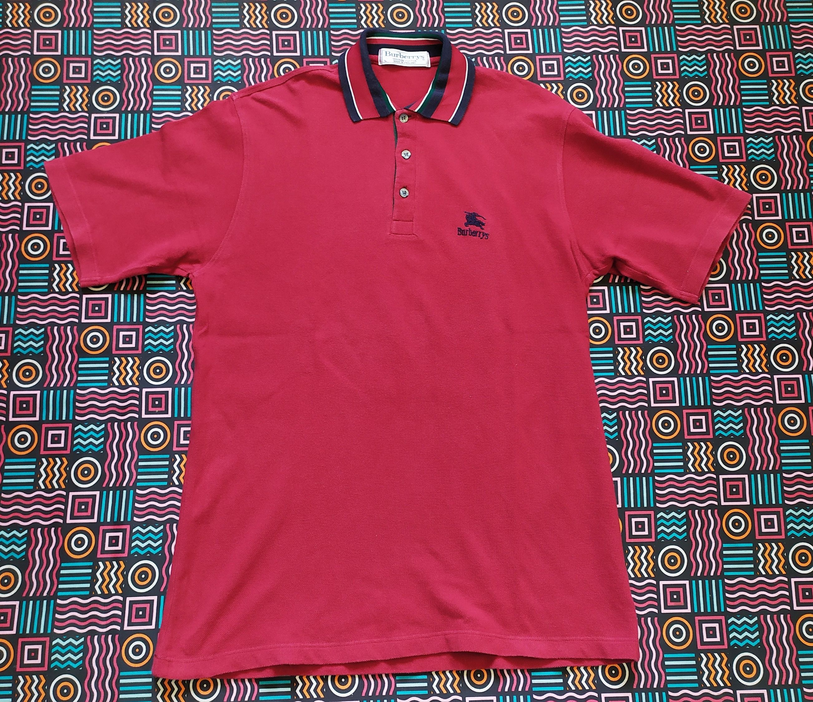 Burberry Vintage Burberrys Polo Shirt size L Size US L / EU 52-54 / 3 - 3 Thumbnail