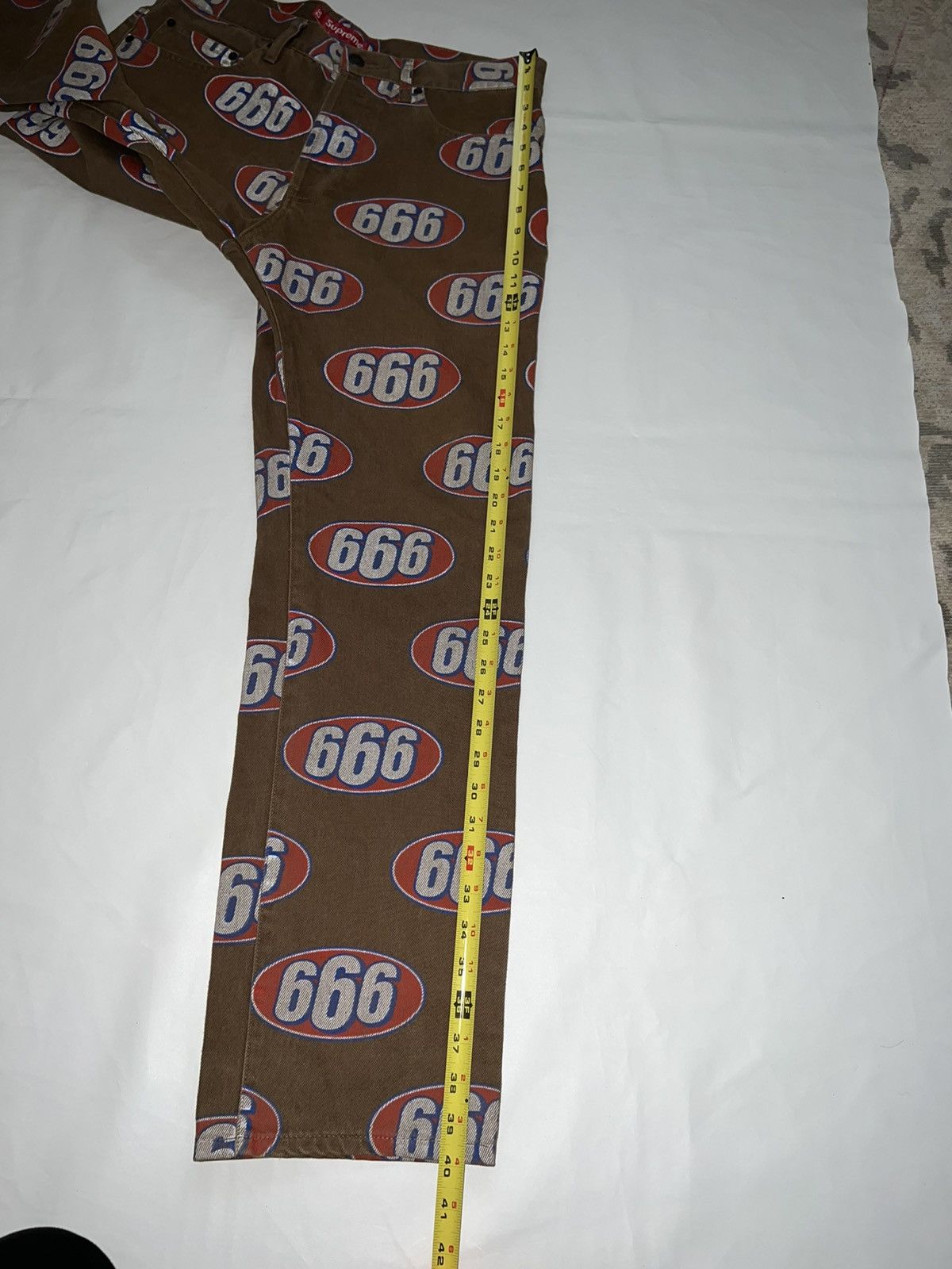 Supreme Supreme 666 Denim Pants Size US 32 / EU 48 - 6 Thumbnail
