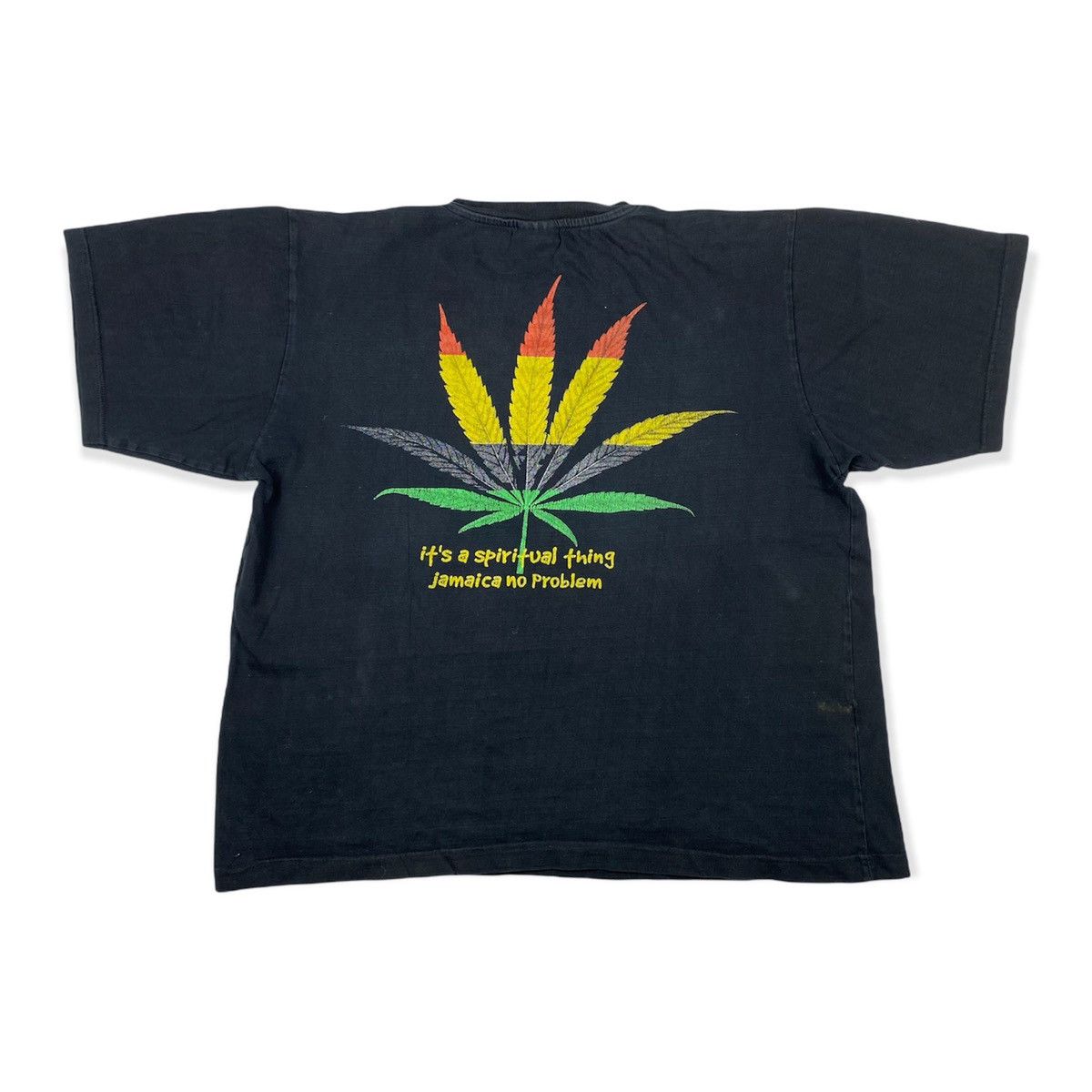 Rap Tees Rare! 90’s Vintage Ganja Jamaica No Problem Bob Marley Style Size US M / EU 48-50 / 2 - 1 Thumbnail