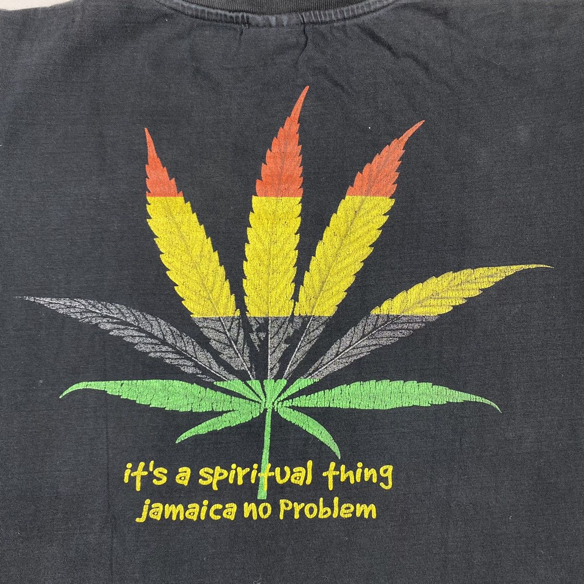 Rap Tees Rare! 90’s Vintage Ganja Jamaica No Problem Bob Marley Style Size US M / EU 48-50 / 2 - 3 Thumbnail