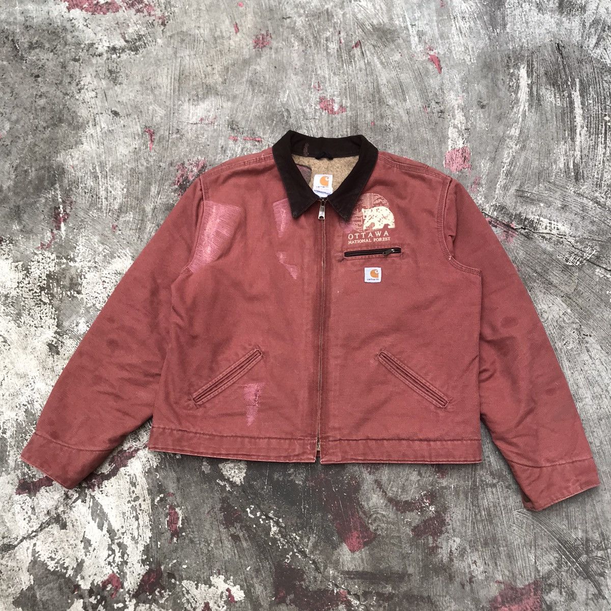 Carhartt Detroit Jacket Vintage Pink | Grailed