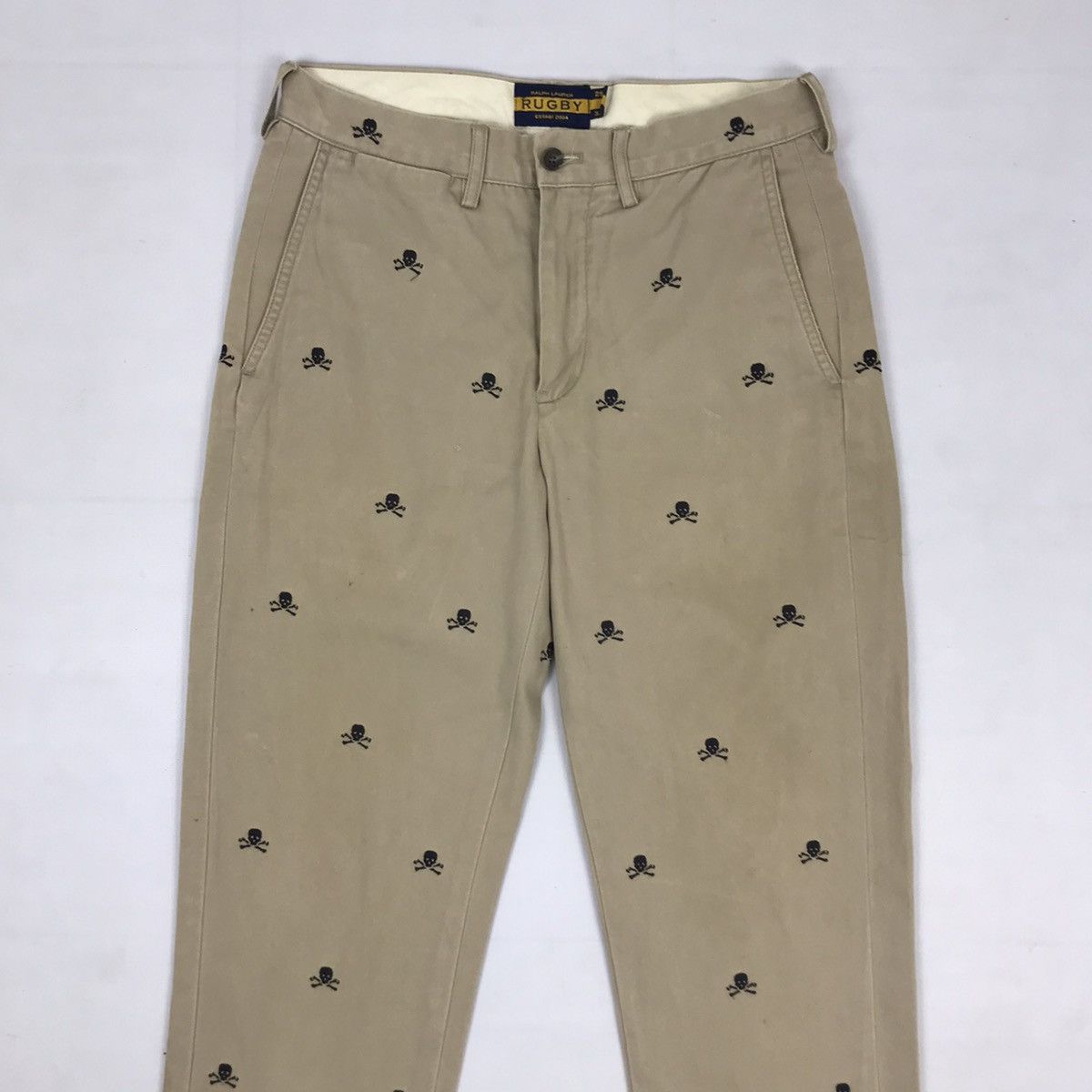 Polo Ralph Lauren × Ralph Lauren × Vintage Vintage Polo Ralph Lauren Rugby Skull Pants Size US 29 - 2 Thumbnail