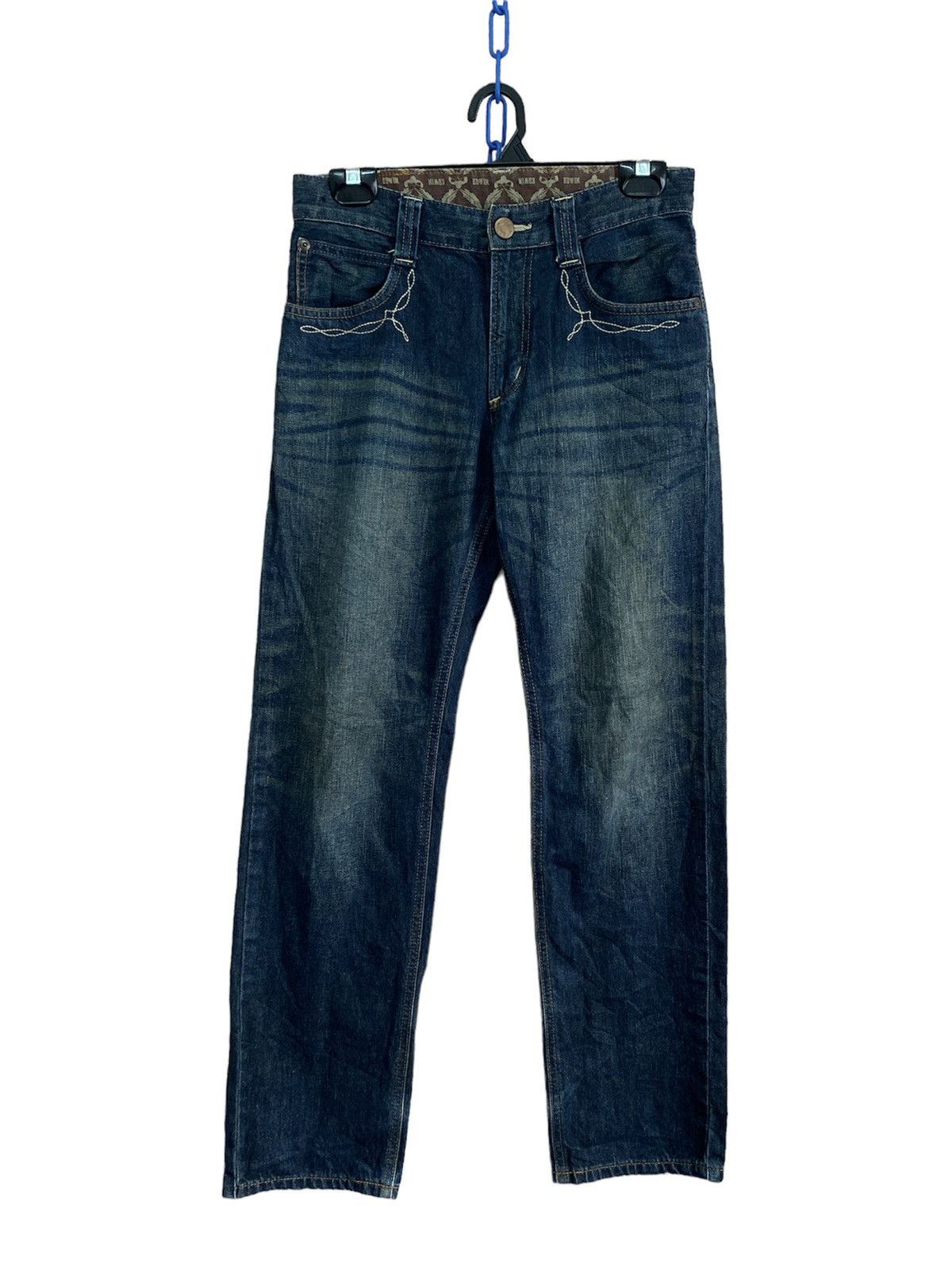 Edwin × Japanese Brand Japan Edwin Exclusive Vintage Stitches Pocket Handmade Size US 29 - 3 Thumbnail