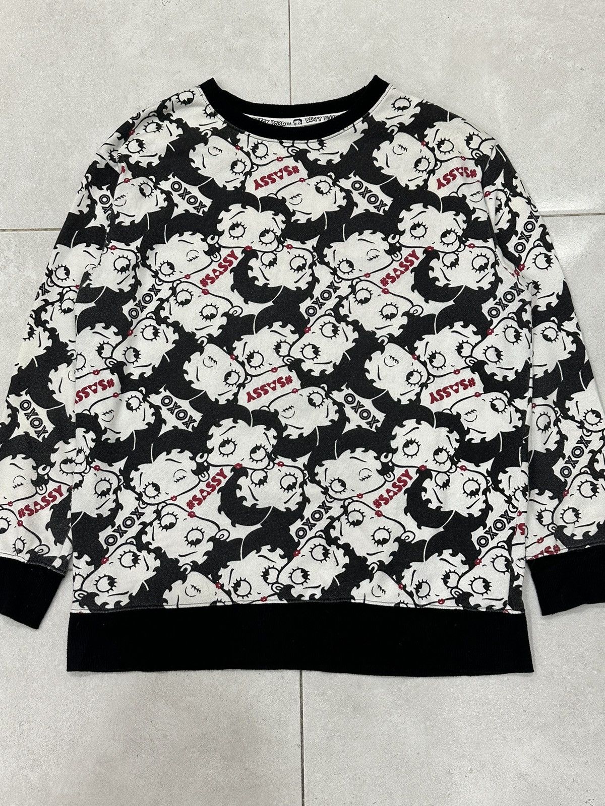 Cartoon Network Vintage Virgirl x Betty Boop Overprint Sweatshirts Size US L / EU 52-54 / 3 - 3 Thumbnail