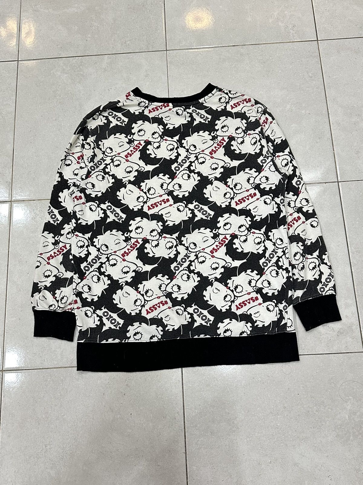 Cartoon Network Vintage Virgirl x Betty Boop Overprint Sweatshirts Size US L / EU 52-54 / 3 - 11 Thumbnail
