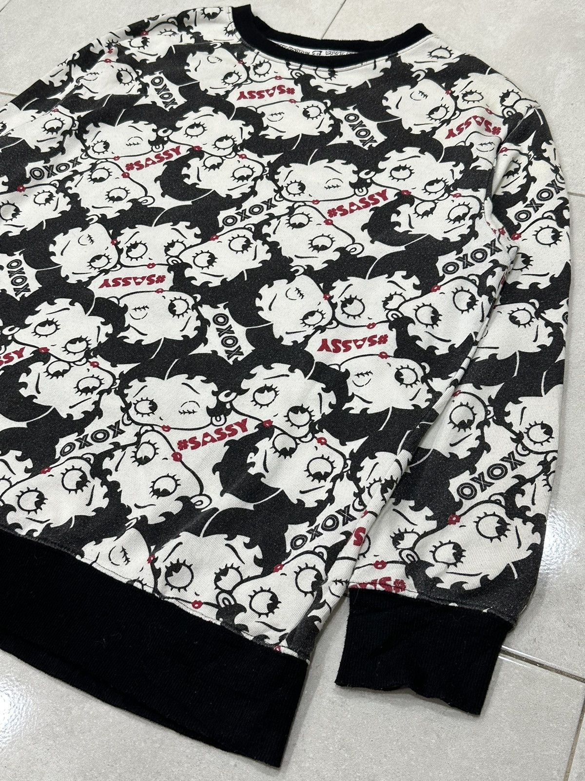 Cartoon Network Vintage Virgirl x Betty Boop Overprint Sweatshirts Size US L / EU 52-54 / 3 - 5 Thumbnail