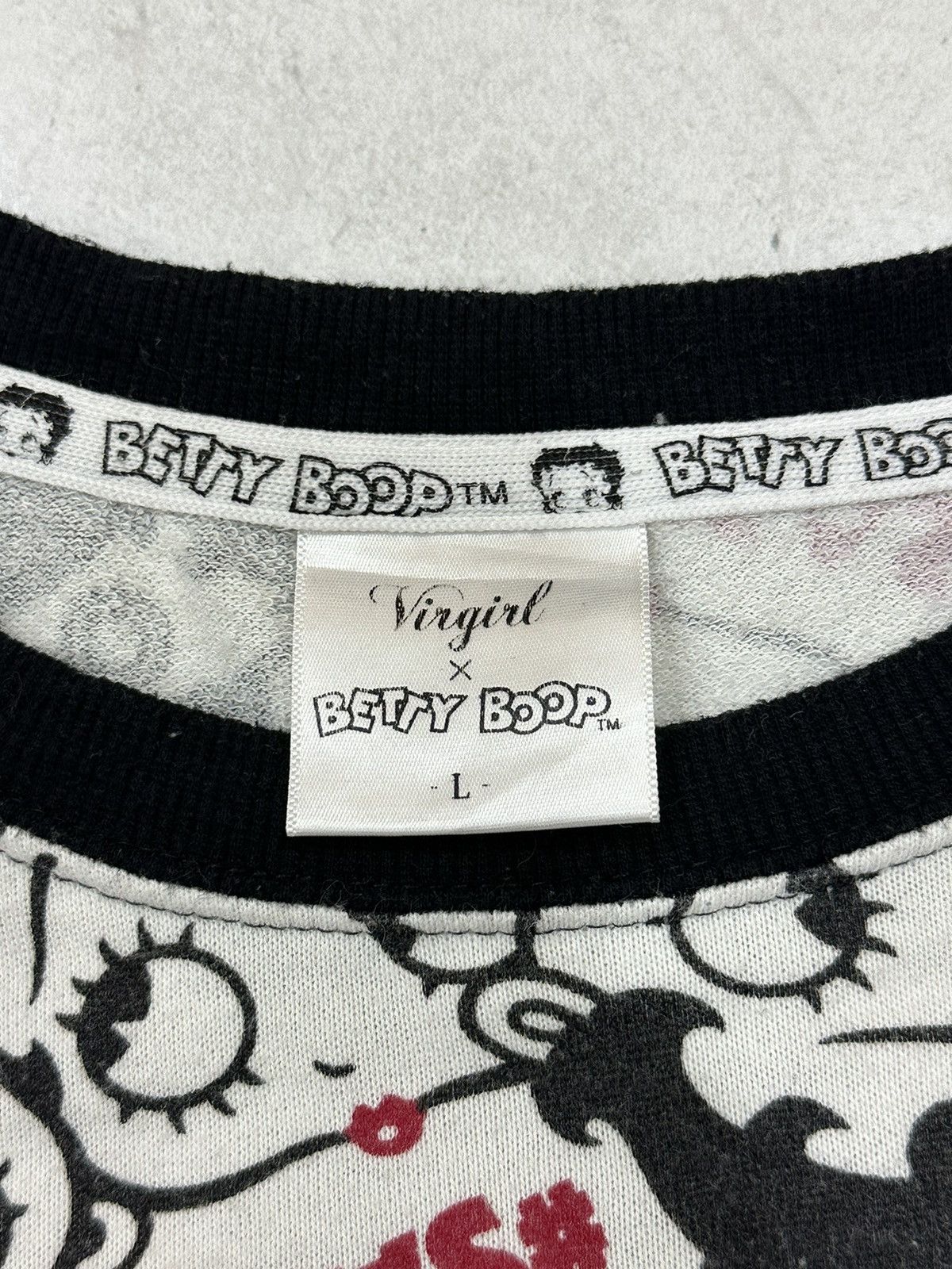 Cartoon Network Vintage Virgirl x Betty Boop Overprint Sweatshirts Size US L / EU 52-54 / 3 - 7 Thumbnail