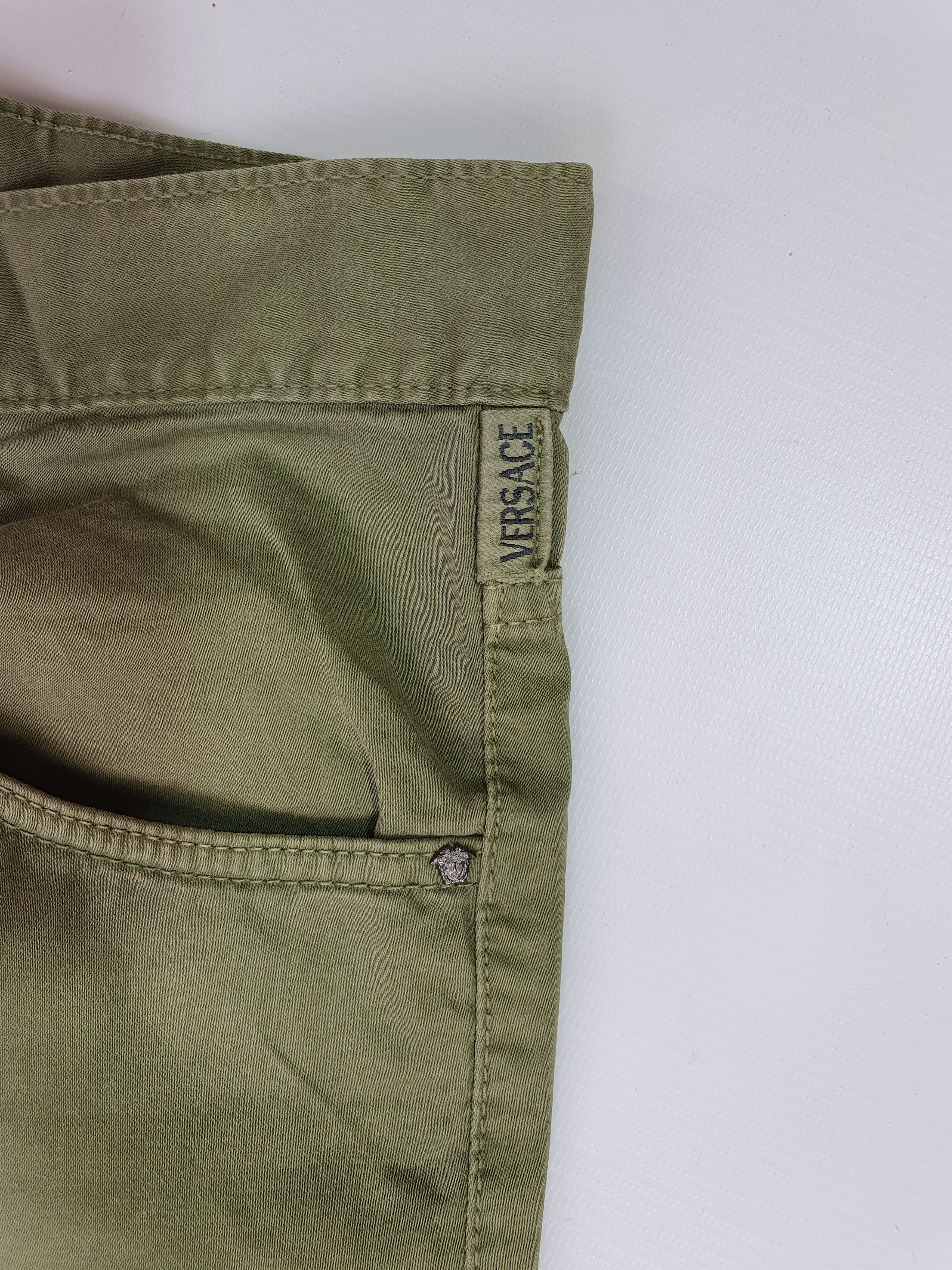 Gianni Valentino × Versace × Versace Jeans Couture 90s VERSACE Jeans Couture Military Green Light fabrics pant Size US 32 / EU 48 - 11 Thumbnail