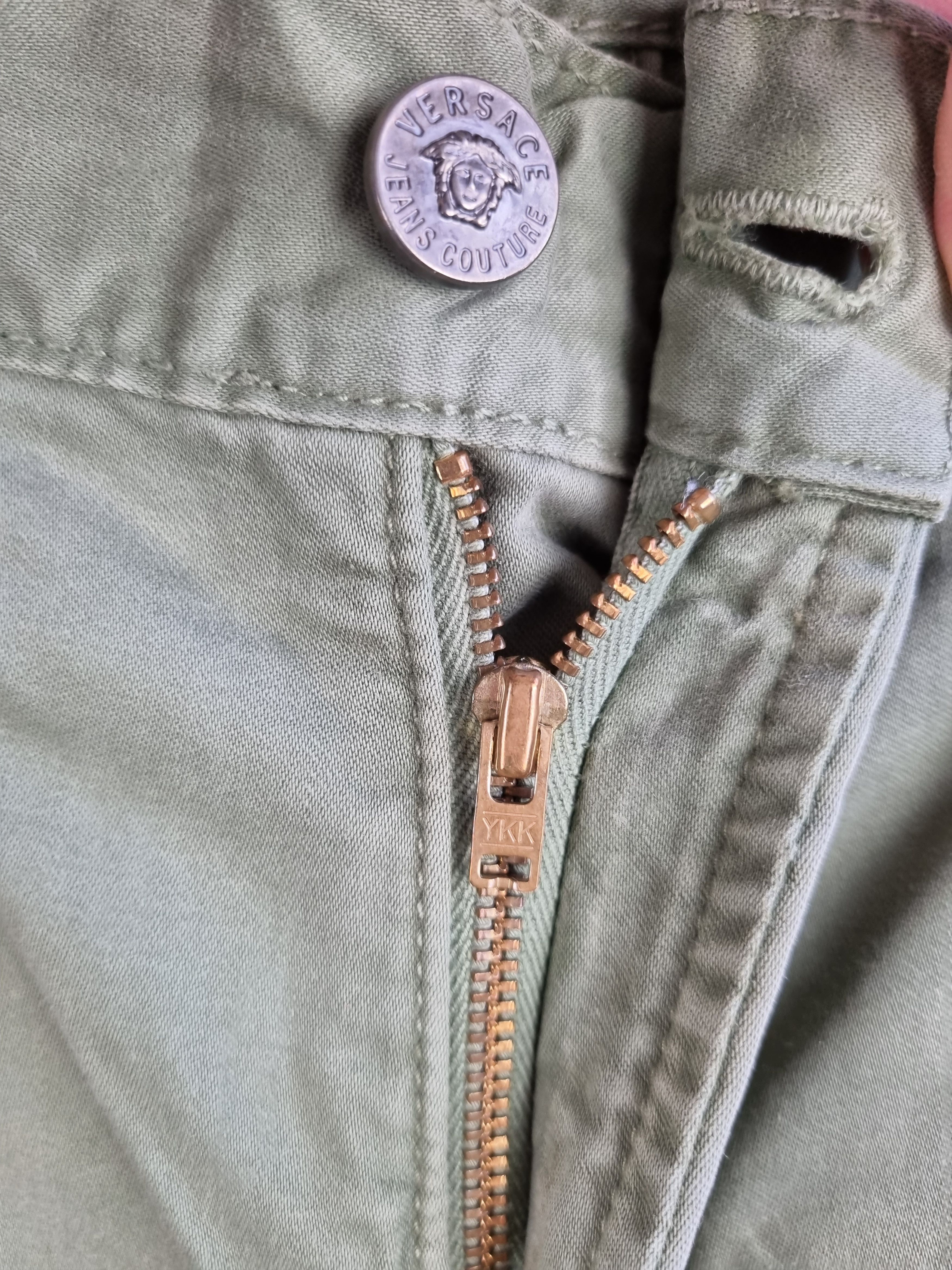 Gianni Valentino × Versace × Versace Jeans Couture 90s VERSACE Jeans Couture Military Green Light fabrics pant Size US 32 / EU 48 - 13 Thumbnail