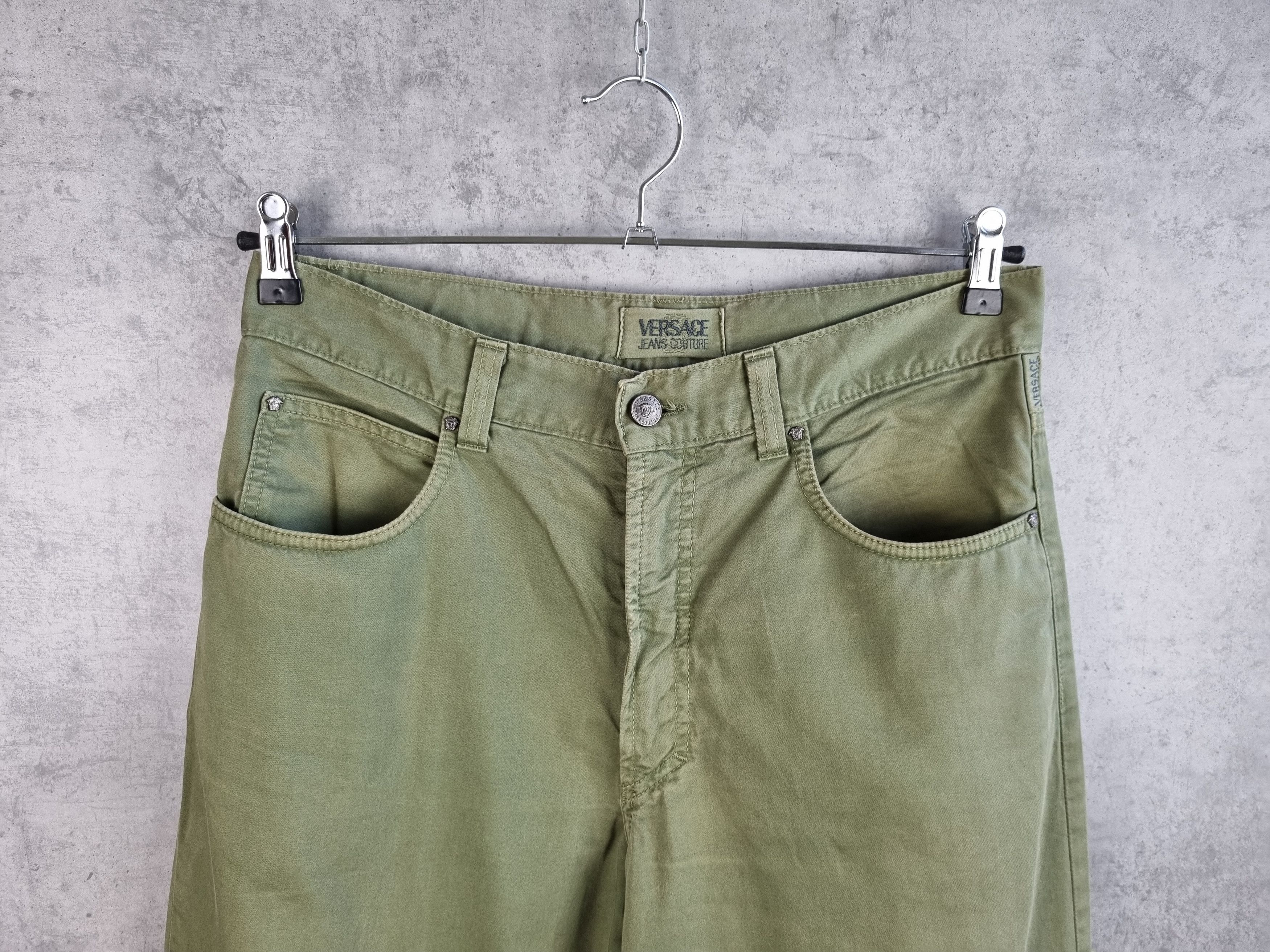 Gianni Valentino × Versace × Versace Jeans Couture 90s VERSACE Jeans Couture Military Green Light fabrics pant Size US 32 / EU 48 - 5 Thumbnail