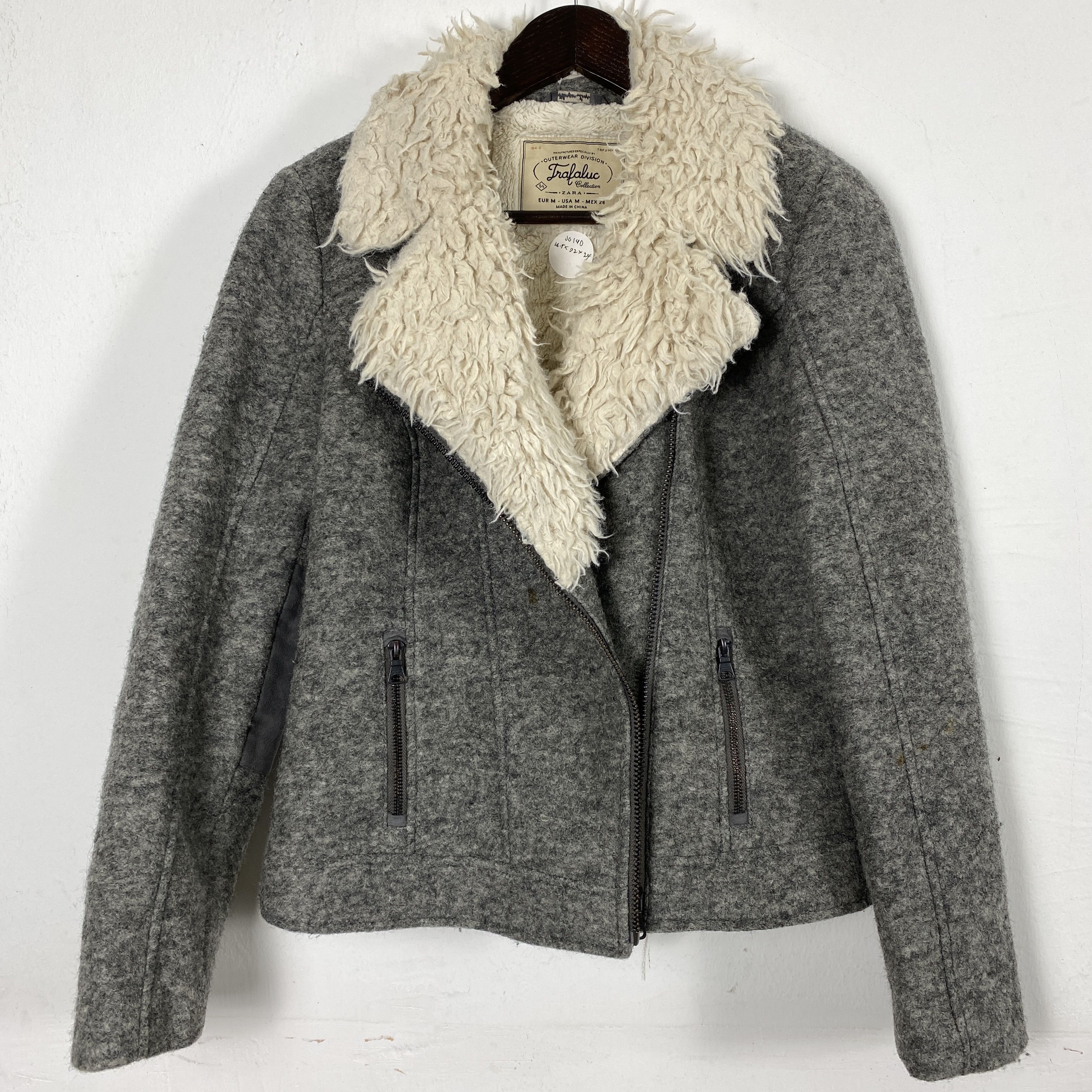 Zara Vintage Zara Trafaluc Outwear Faux Sheepskin Collar J0140 Size US M / EU 48-50 / 2 - 12 Thumbnail