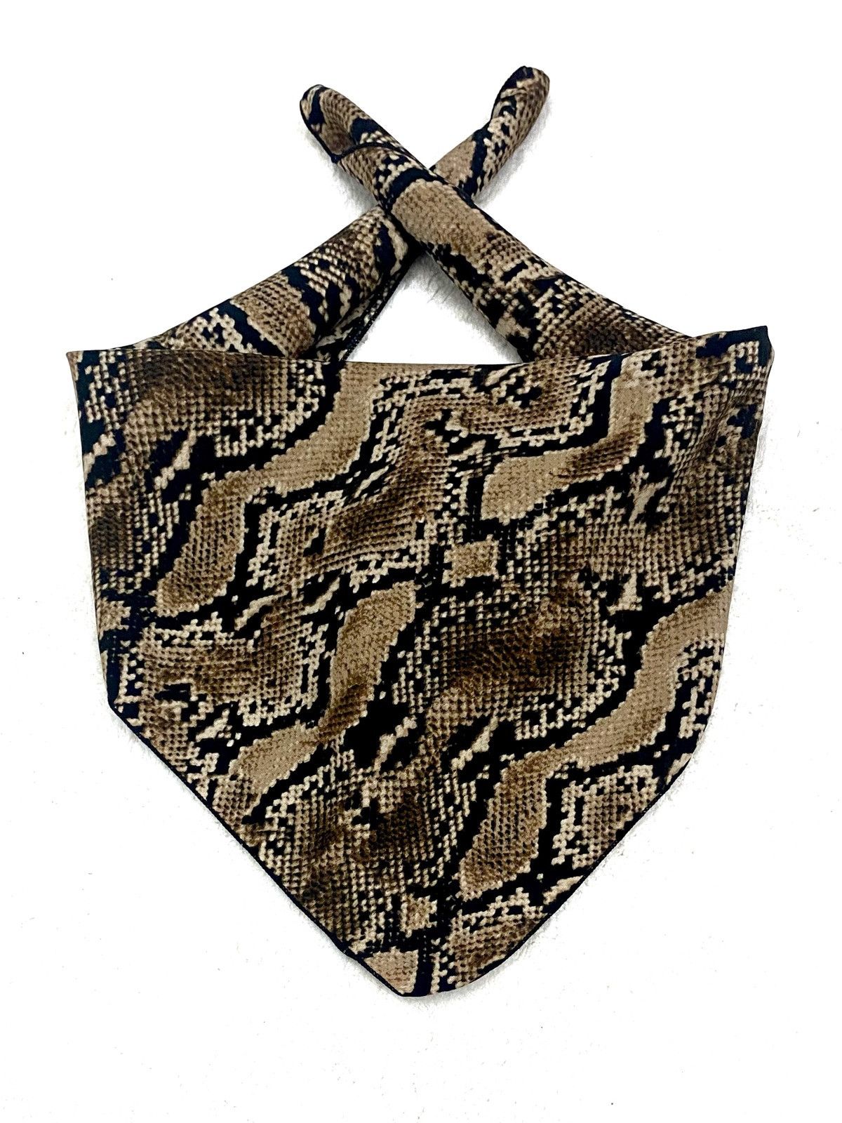 Designer 🔥RARE🔥PYTHON HANDKERCHIEF NECKERCHIEF BANDANA Size ONE SIZE - 2 Thumbnail