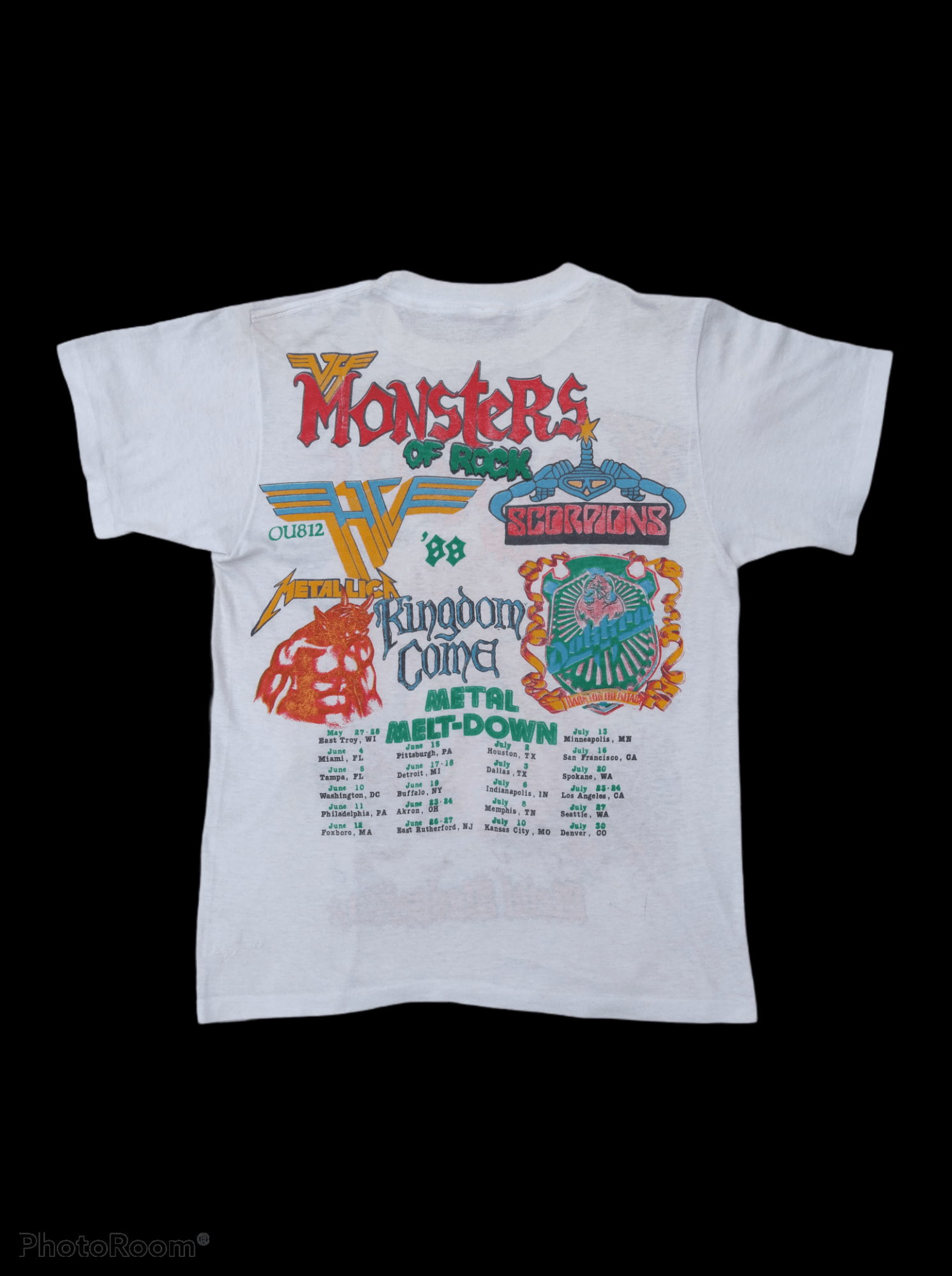 Band Tees MONSTER OF ROCK METAL MEDNASS 88 VINTAGE THRASHED 80s Size US M / EU 48-50 / 2 - 1 Thumbnail