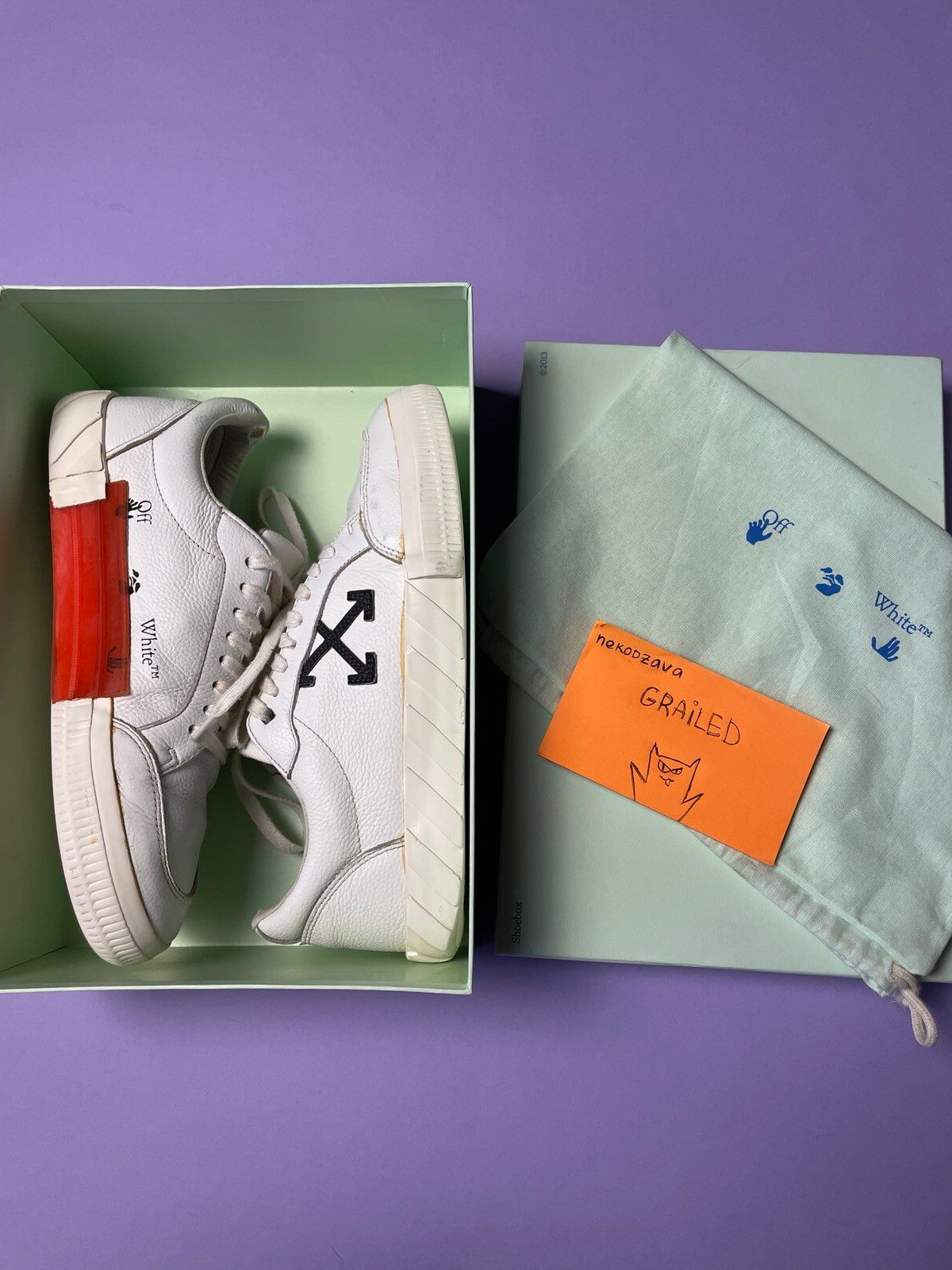 Pre-owned Off-white Low Vulc White Iridescent Sneakers