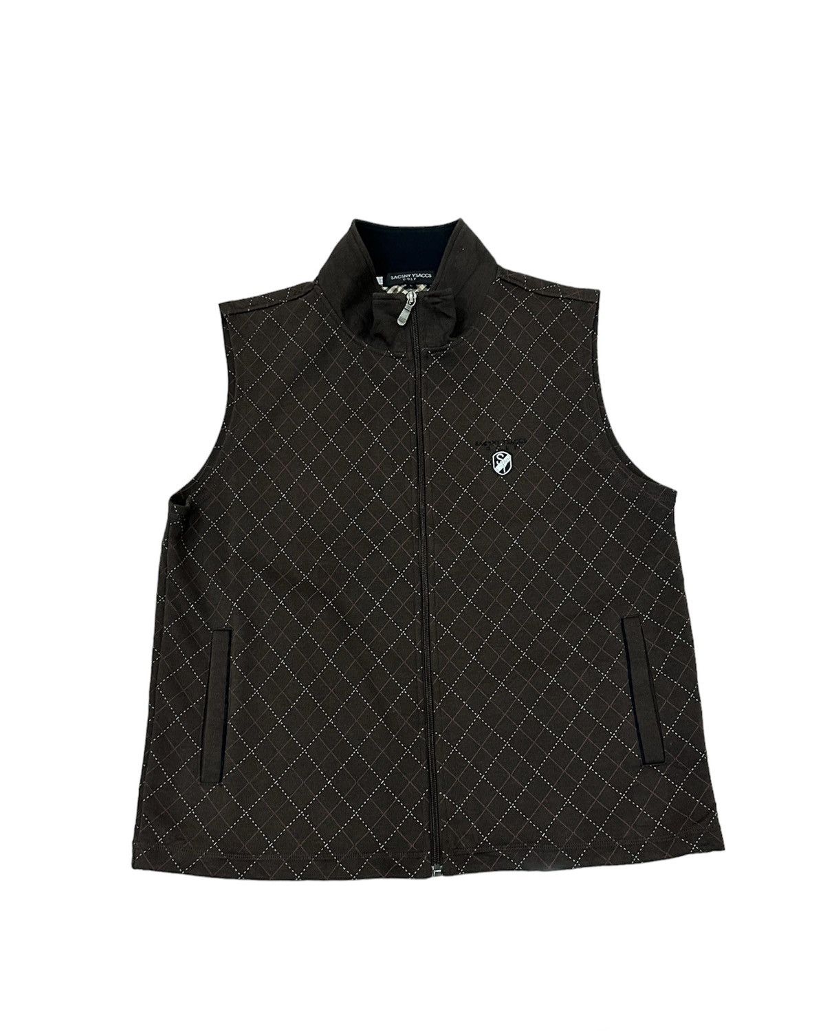 image of Sacsny Ysaccs By Yohji Yamamoto Vest Jacket in Brown, Men's (Size Large)