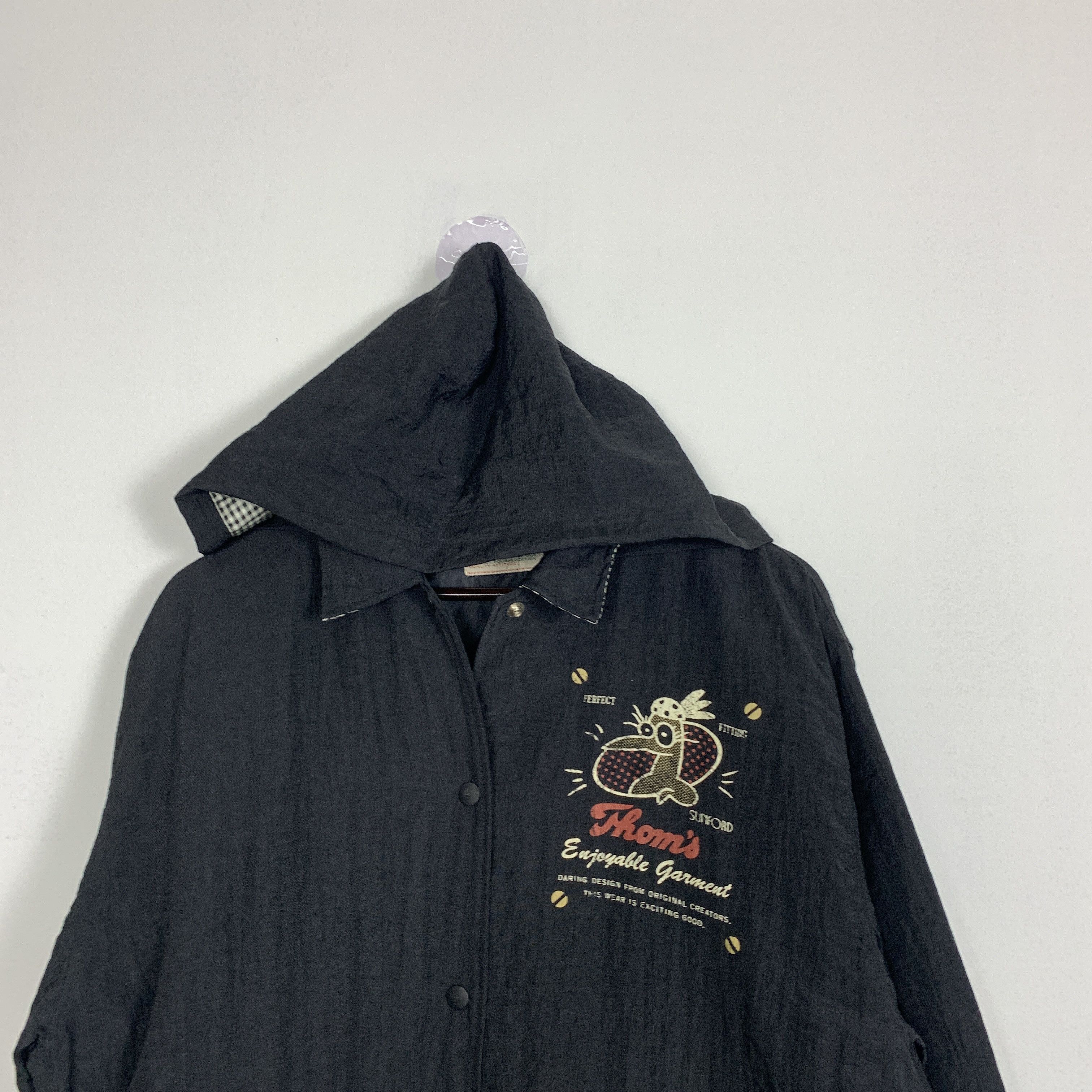 Japanese Brand Vintage SUNFORD Quilted Lining Hoodie Long Jacket J0831 Size US M / EU 48-50 / 2 - 3 Thumbnail