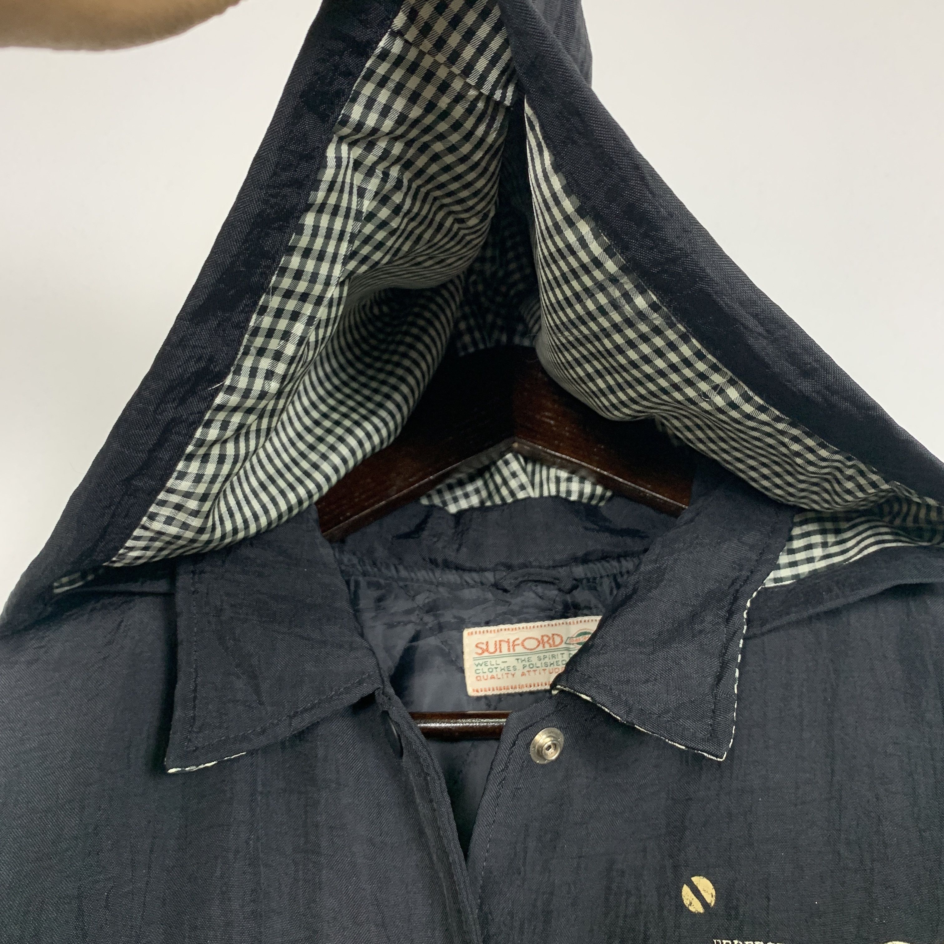 Japanese Brand Vintage SUNFORD Quilted Lining Hoodie Long Jacket J0831 Size US M / EU 48-50 / 2 - 11 Thumbnail