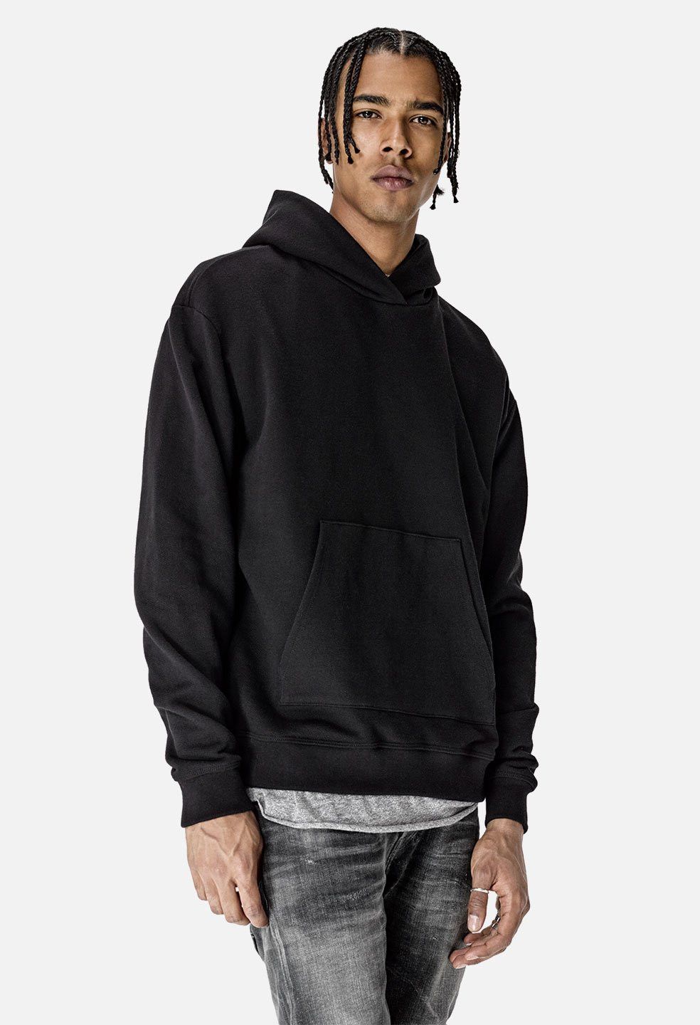 John Elliott No More Drops Oversized Cropped Sacrifice Hoodie Black Grailed