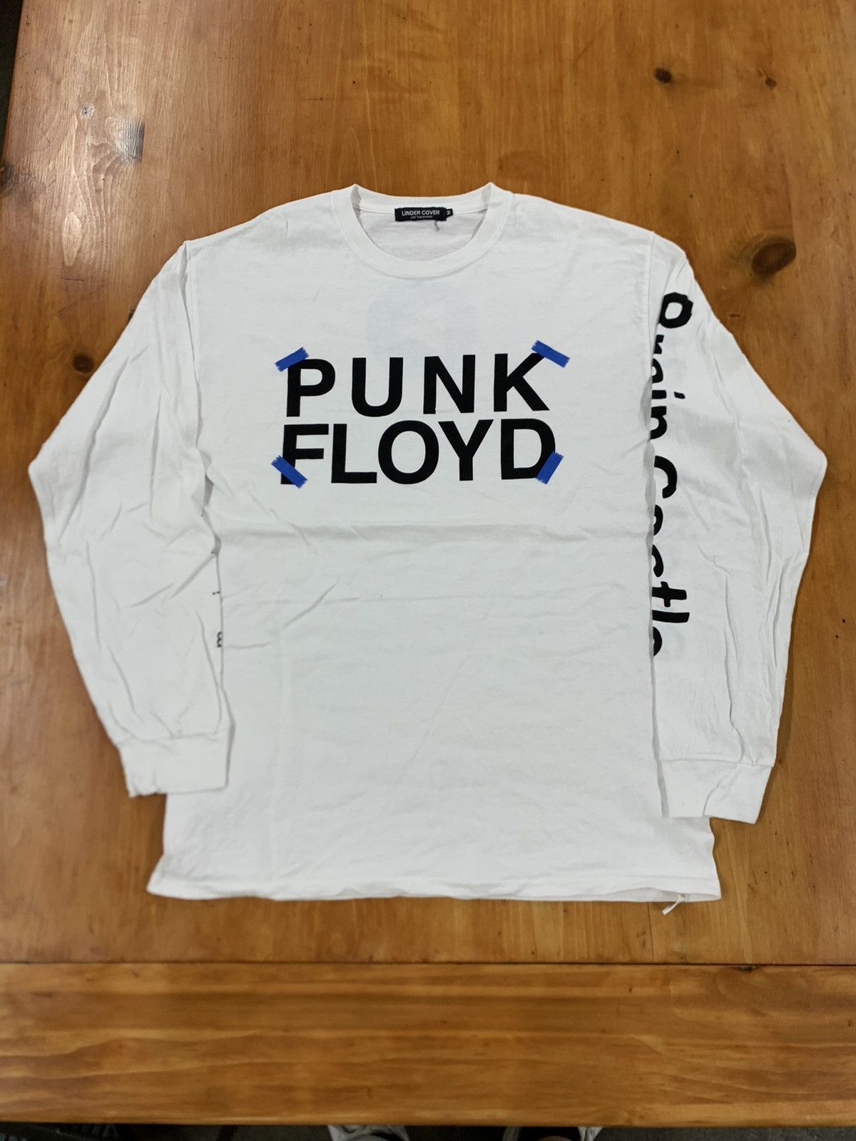 image of Undercover Punk Floyd Brain Castle Longsleeve in White, Men's (Size Small)