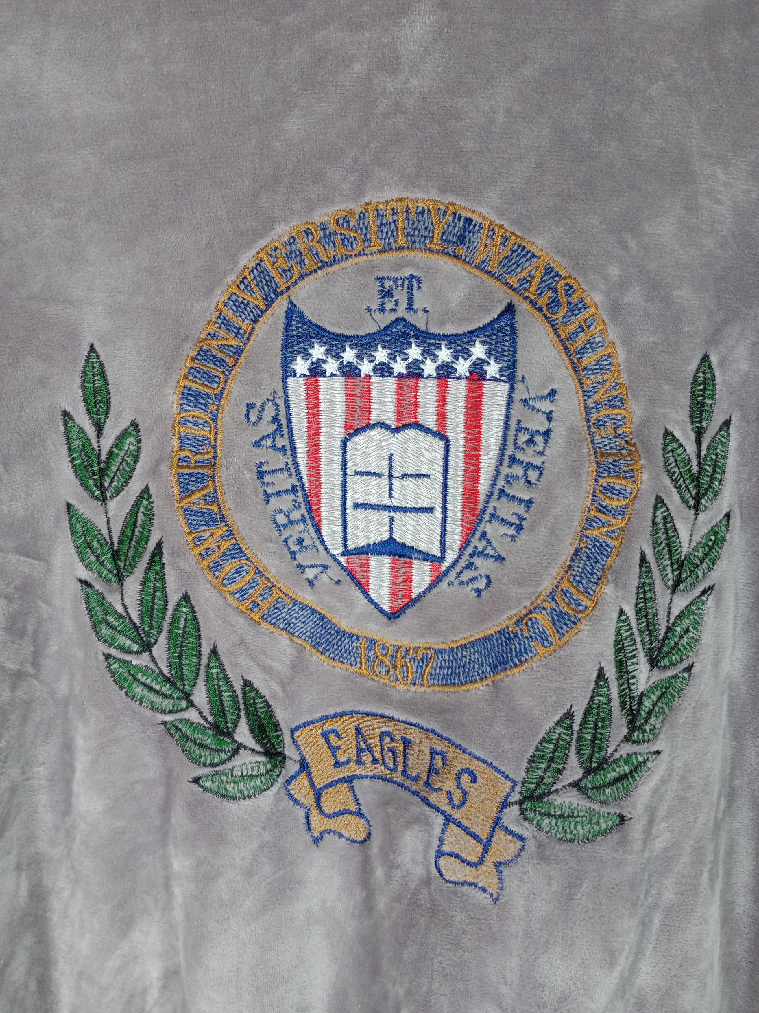 Vintage Vintage HOWARD UNIVERSITY Sweatshirt Velvet Embroidery Logo Size US L / EU 52-54 / 3 - 4 Thumbnail