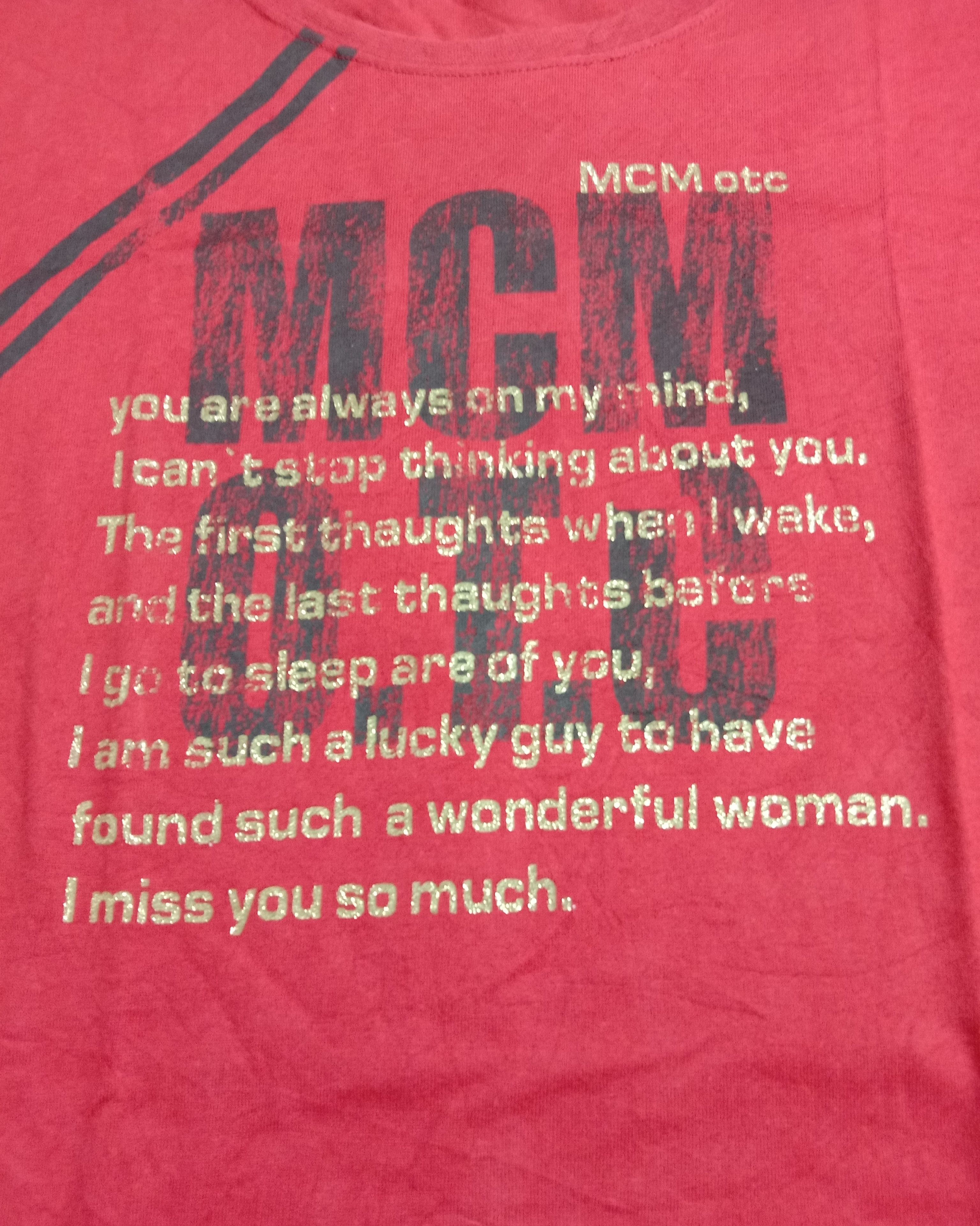 Designer × MCM MCM O.T.C Red Color Tee Size XS / US 0-2 / IT 36-38 - 3 Thumbnail