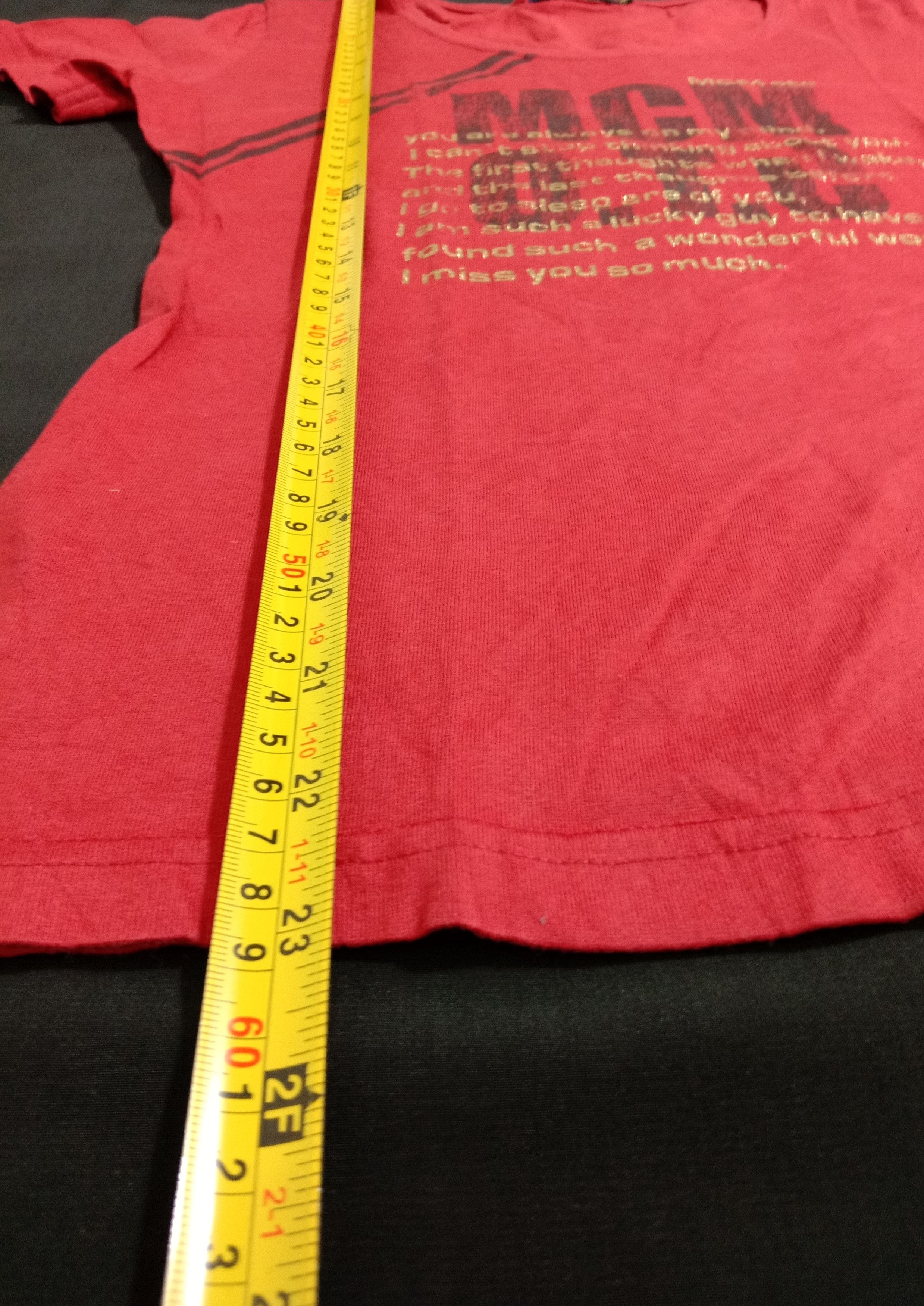 Designer × MCM MCM O.T.C Red Color Tee Size XS / US 0-2 / IT 36-38 - 7 Thumbnail