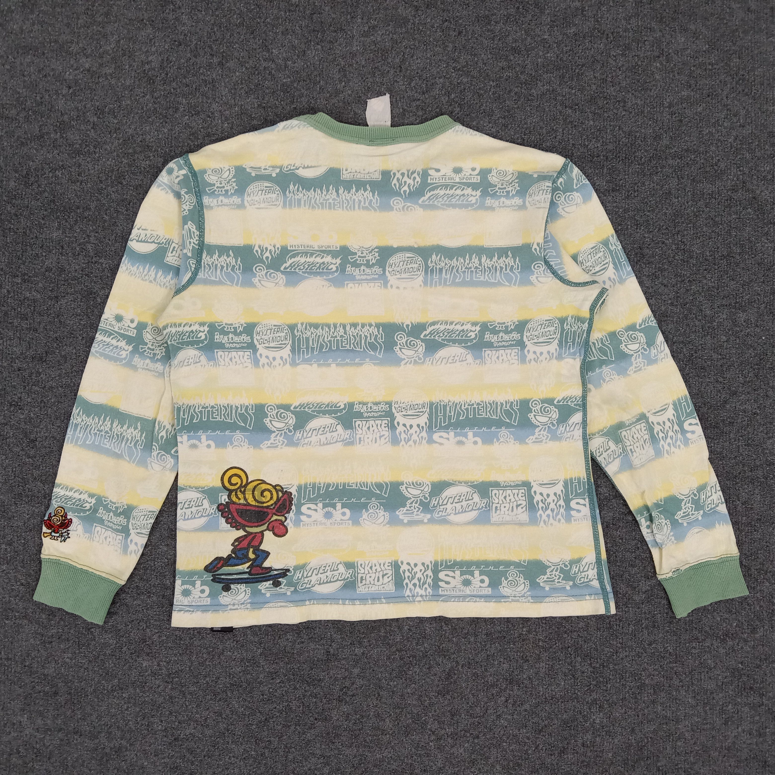 Hysteric Glamour × Japanese Brand × Vintage Hysteric Glamour Mini Striped Long Sleeve Tshirt Size US XS / EU 42 / 0 - 4 Thumbnail