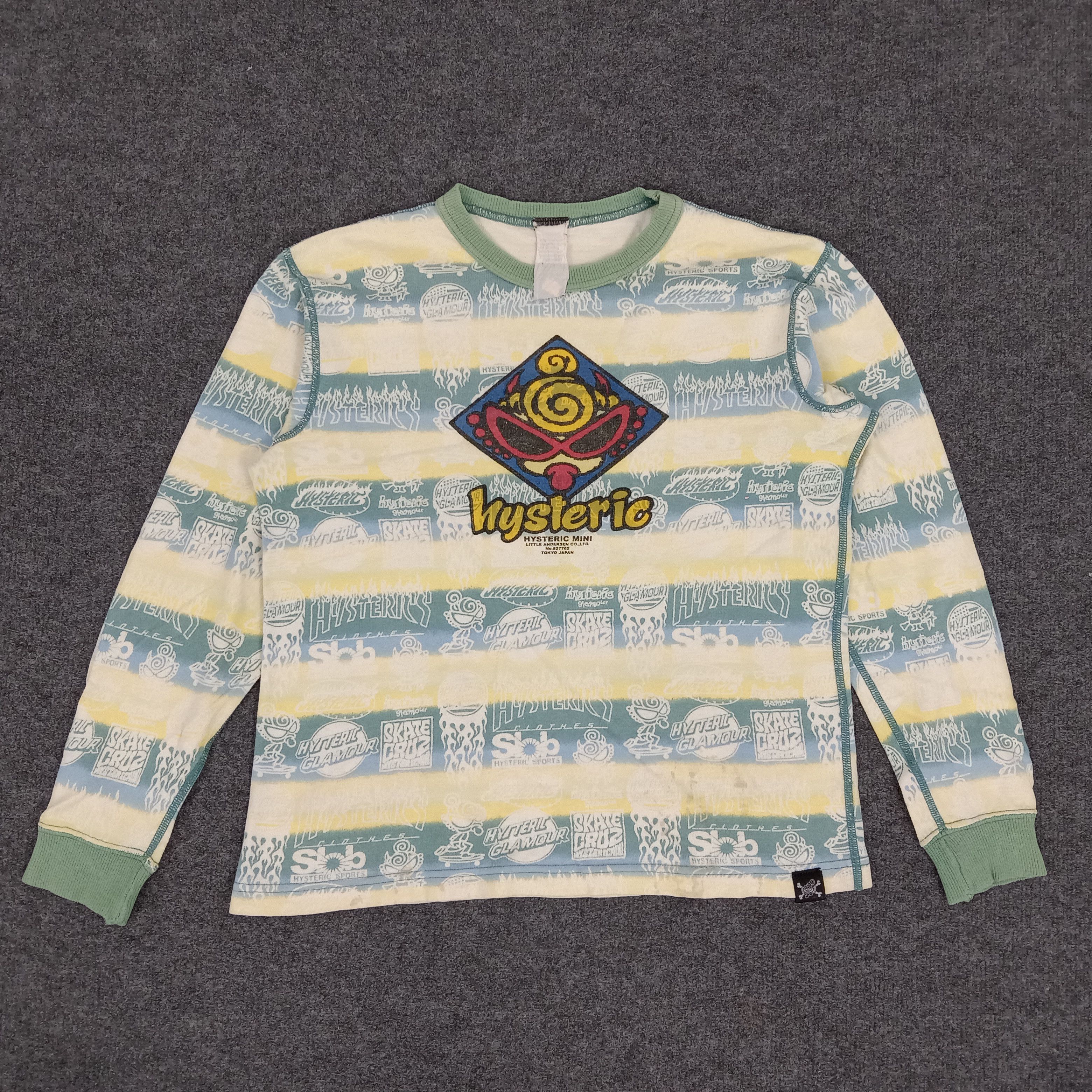 Hysteric Glamour × Japanese Brand × Vintage Hysteric Glamour Mini Striped Long Sleeve Tshirt Size US XS / EU 42 / 0 - 1 Thumbnail