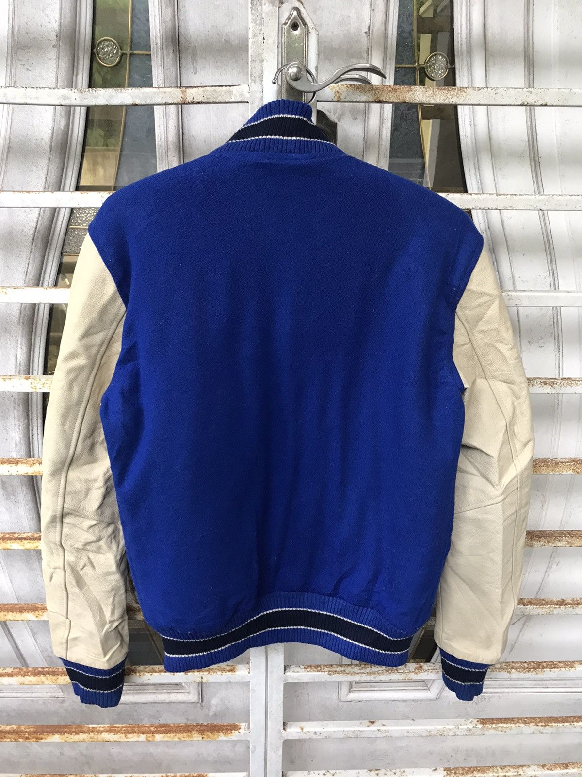Franklin & Marshall Vintage FRANKLIN MARSHALL Leather Sleeve Varsity Jacket Size US S / EU 44-46 / 1 - 9 Thumbnail