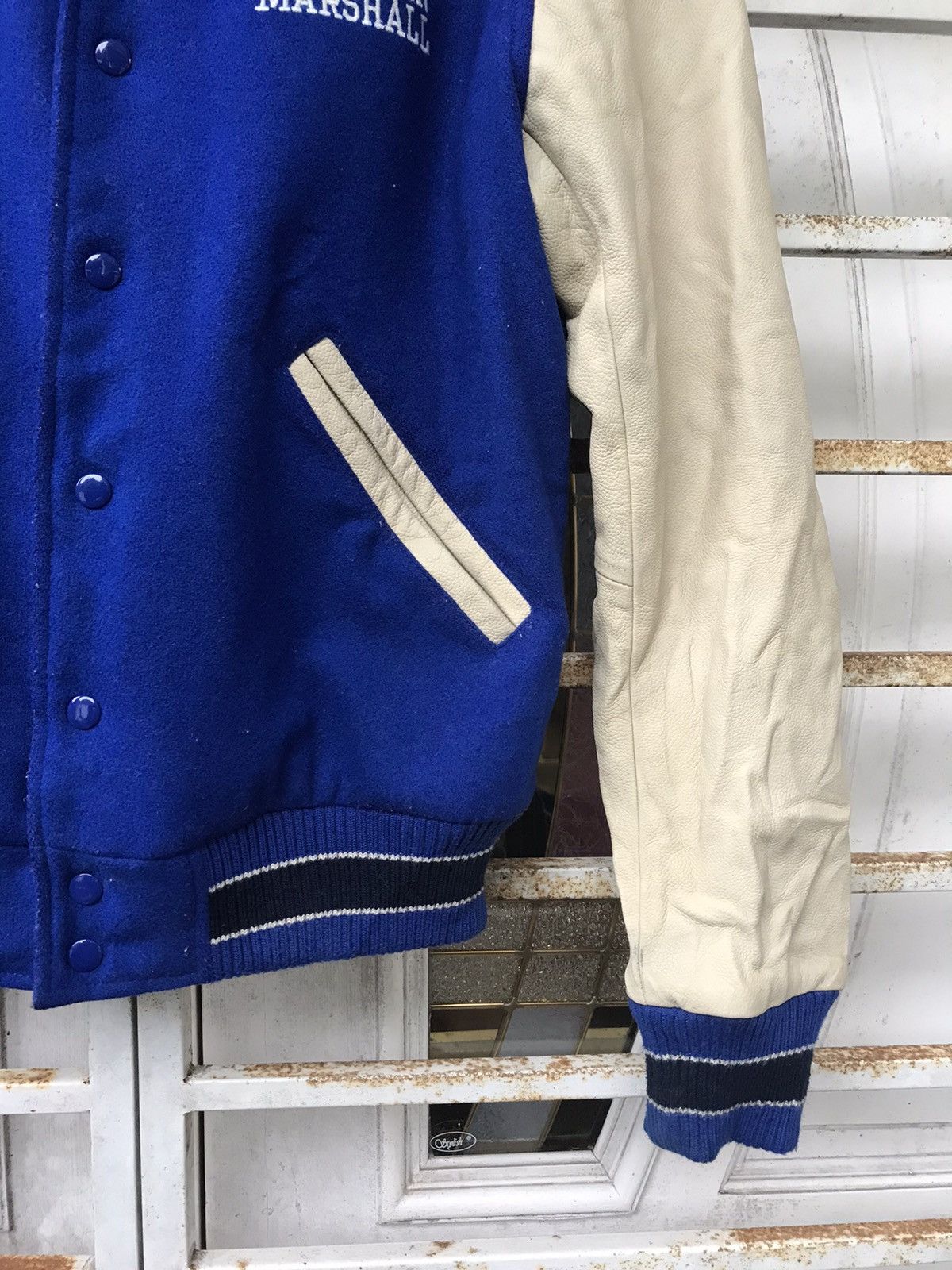Franklin & Marshall Vintage FRANKLIN MARSHALL Leather Sleeve Varsity Jacket Size US S / EU 44-46 / 1 - 6 Thumbnail