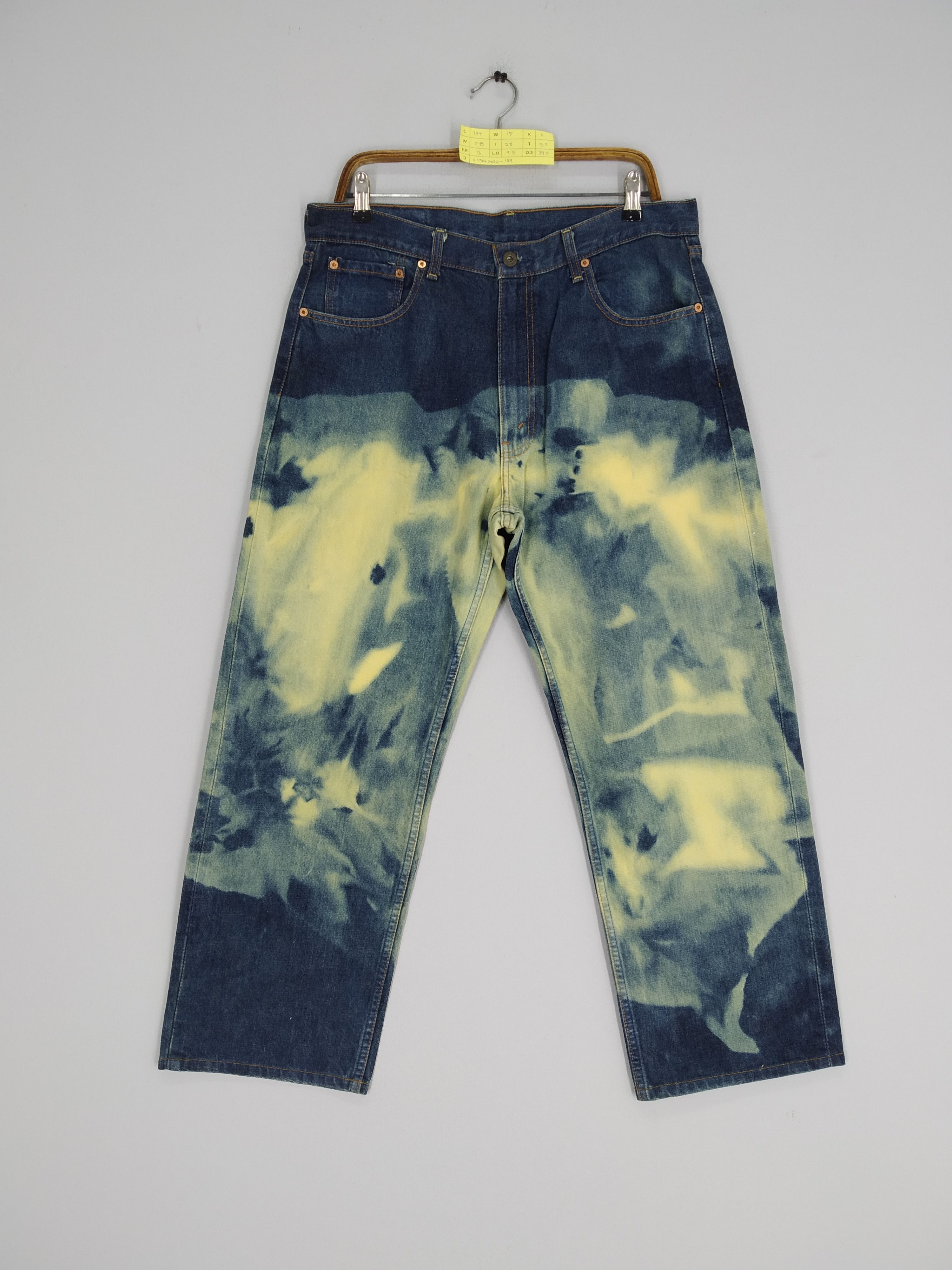 Levi's Levi's 503 Acid Wash Pattern Baggy Denim Jeans Size US 36 / EU 52 - 2 Preview