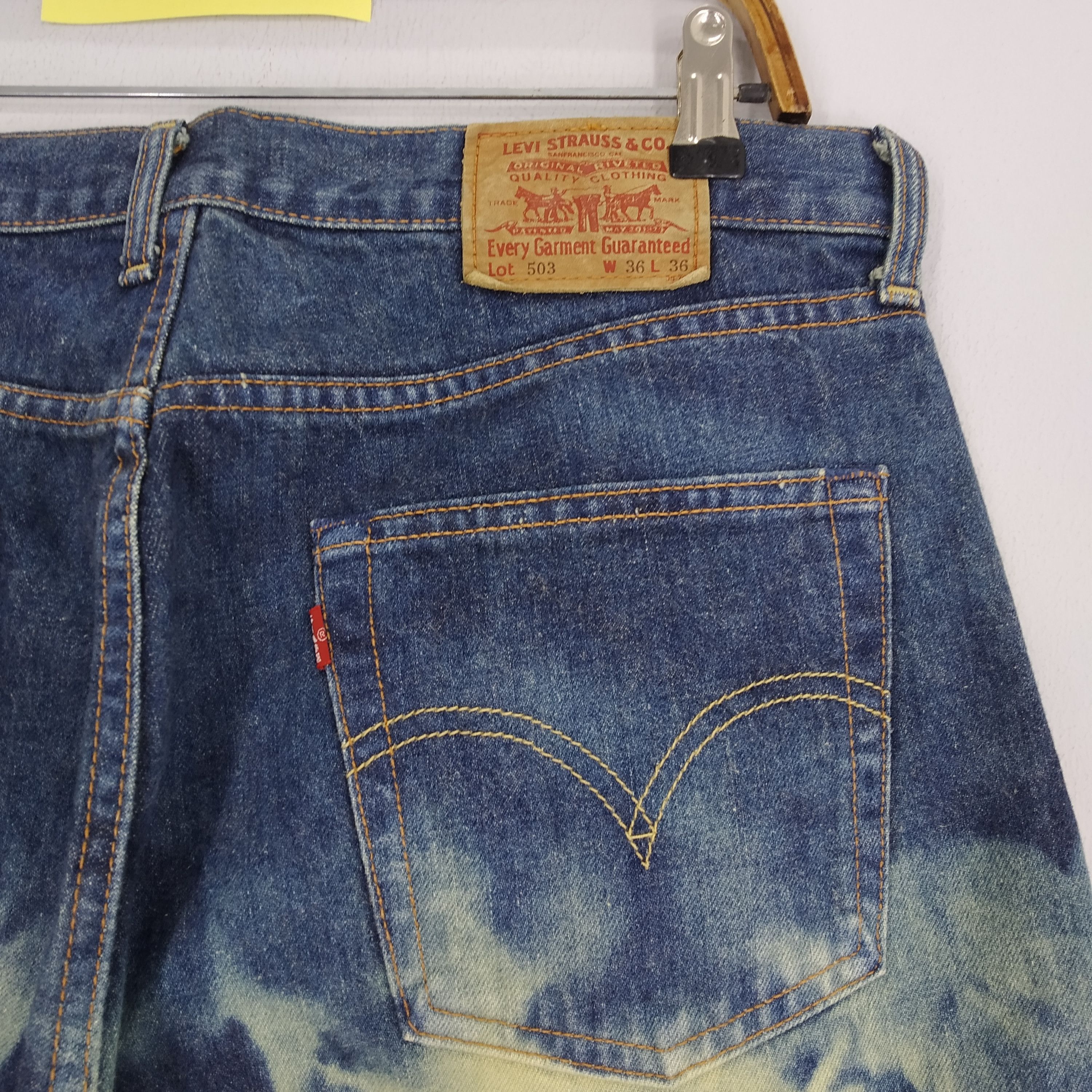Levi's Levi's 503 Acid Wash Pattern Baggy Denim Jeans Size US 36 / EU 52 - 10 Thumbnail