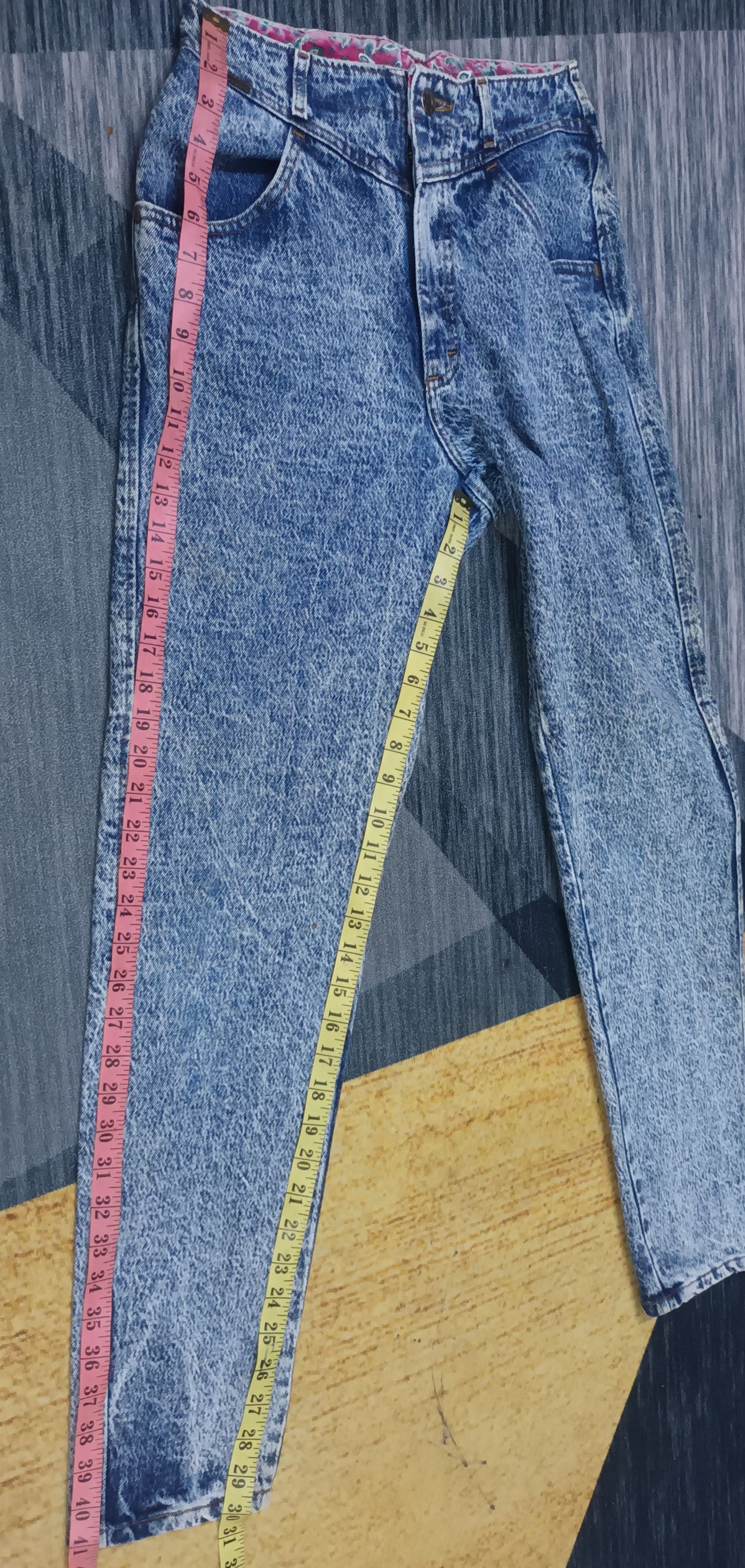 Lee 🔥 LEE ACID WASH DENIM PANTS MADE IN USA 🔥 Size 25" / US 0 / IT 36 - 11 Thumbnail