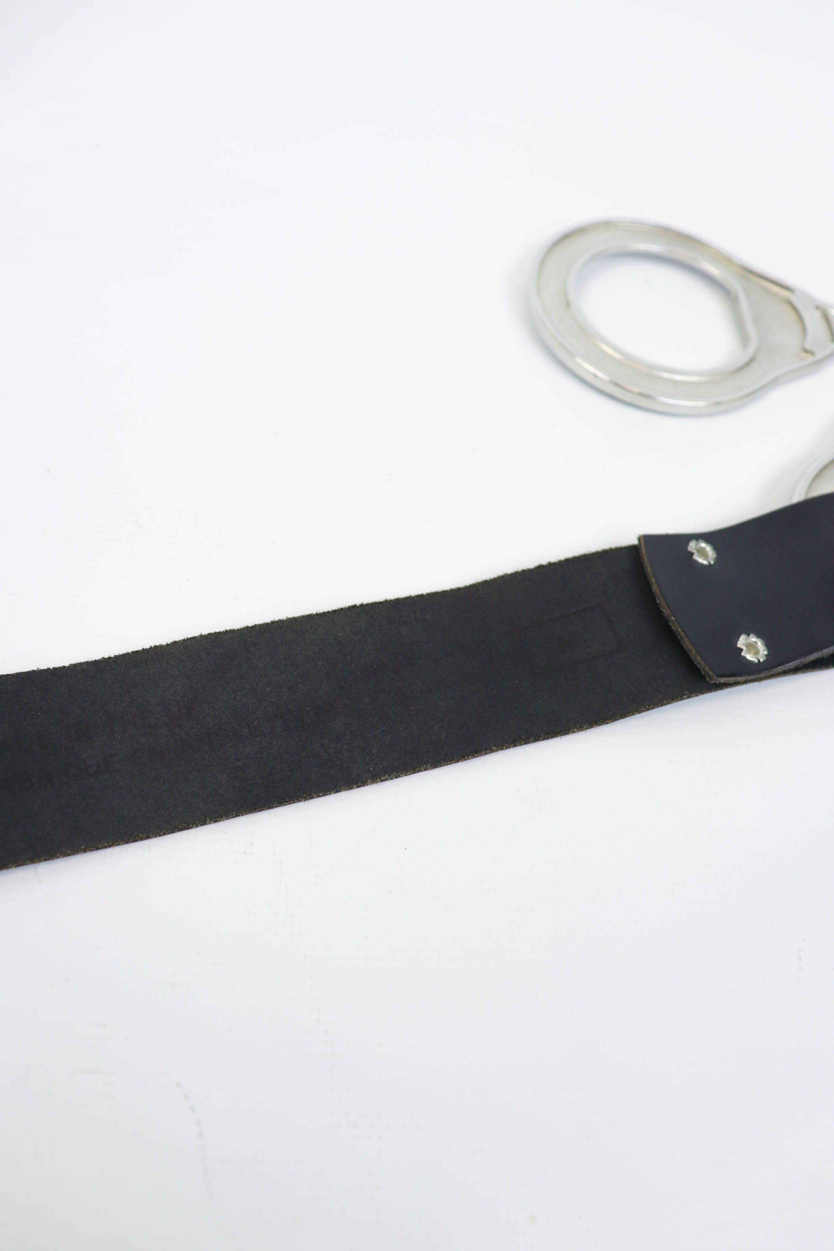 Firetrap Firetrap Handcuffs Buckle UK Made Black Leather Waist Belt Size ONE SIZE - 7 Thumbnail