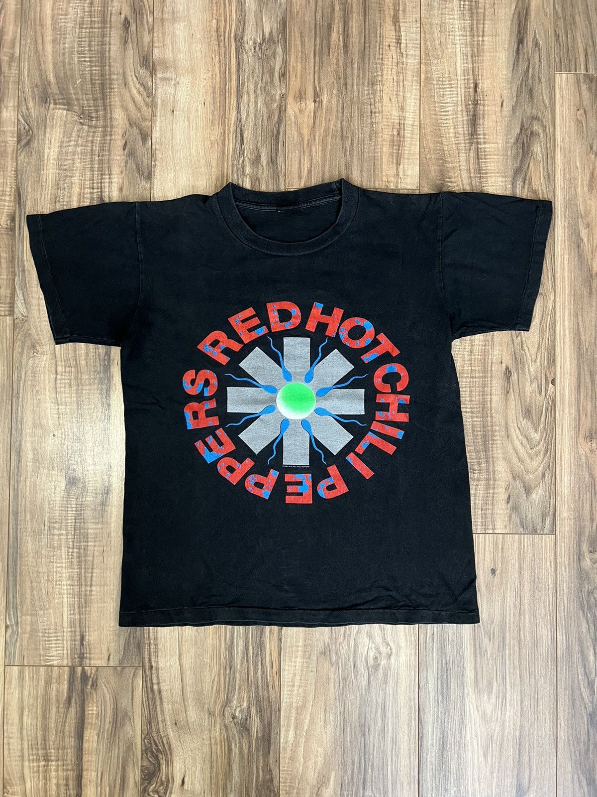 image of Red Hot Chili Peppers Sperm Vintage Shirt in Black, Men's (Size Small)