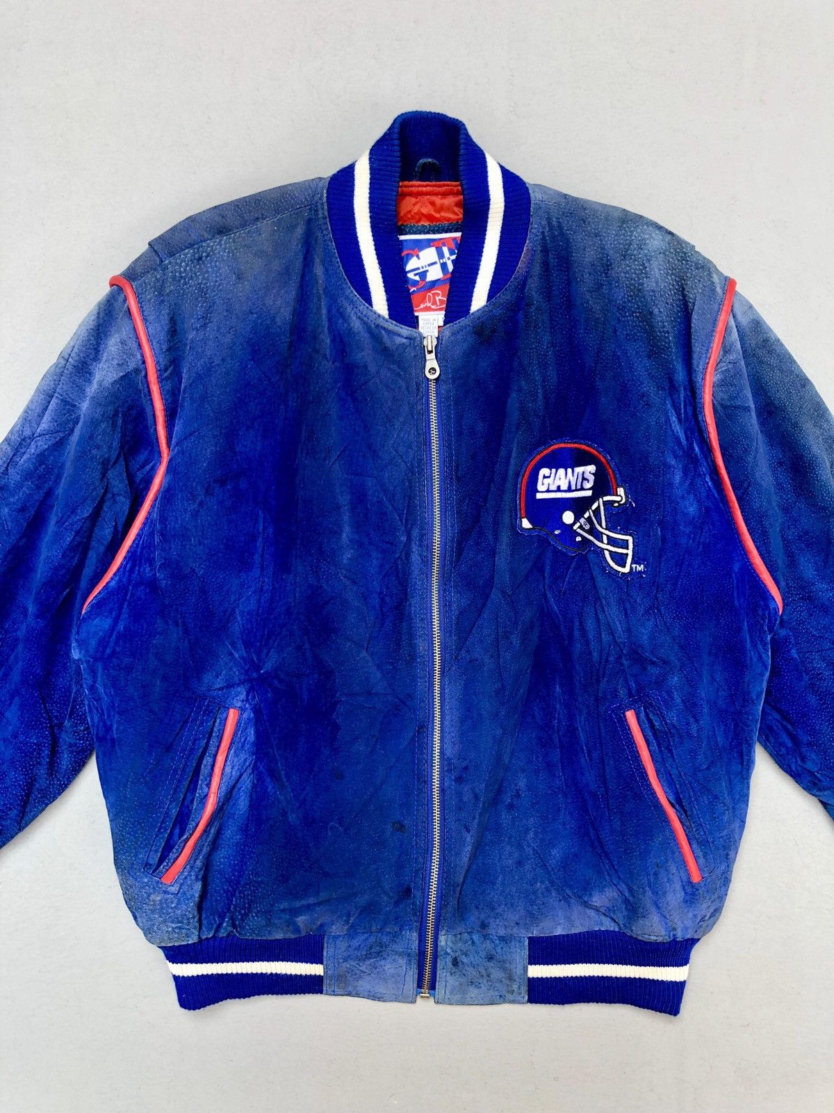 Leather × Vintage Vtg American Football Club Giants Varsity Leather Jackets Size US M / EU 48-50 / 2 - 6 Thumbnail