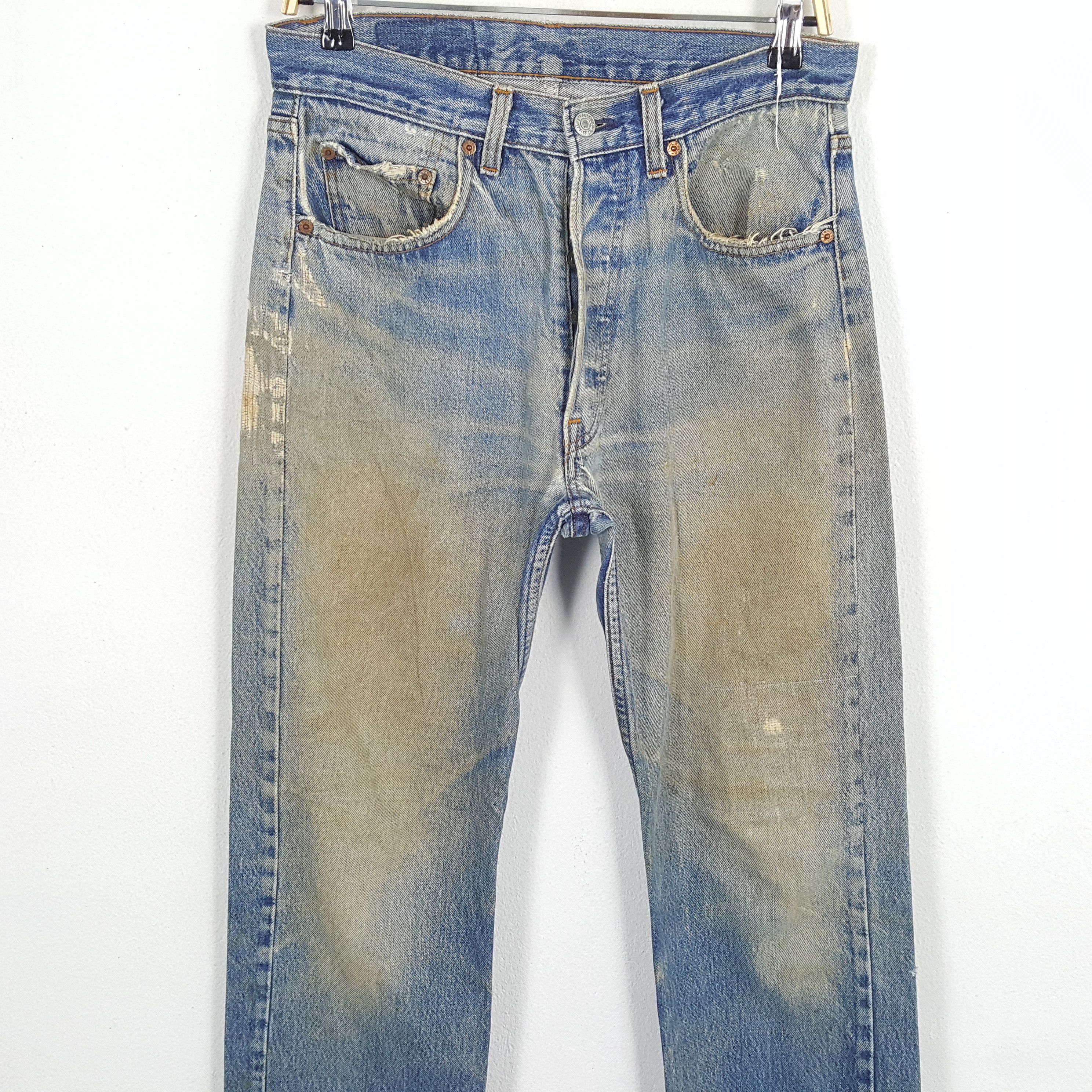 Levi's × Vintage Vintage LEVI'S Kurt Cobain Distressed Denim Style Jeans Size US 31 - 2 Thumbnail
