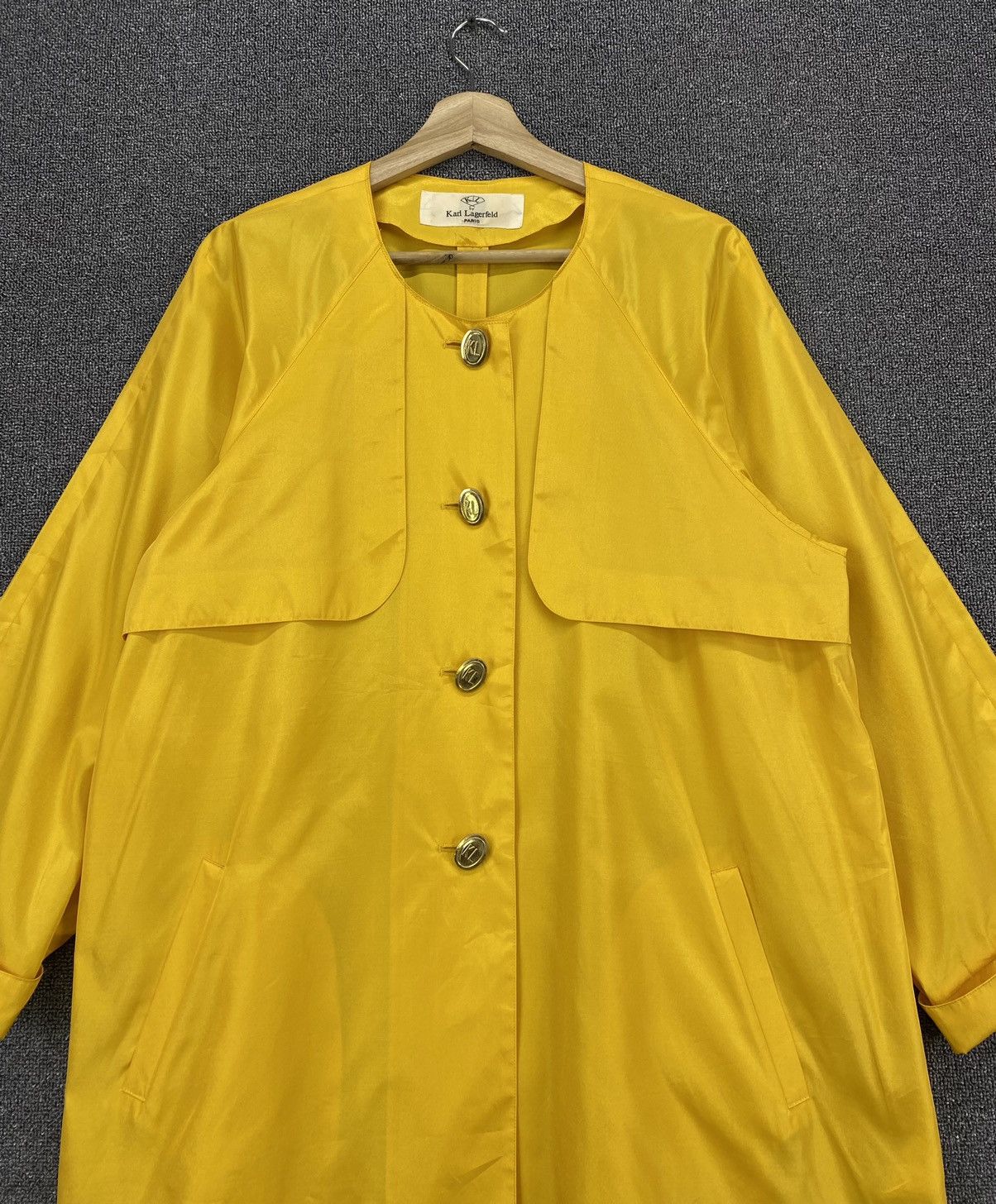 Karl Lagerfeld Vintage Karl Lagerfeld Button Up Nylon Coat Cardigan Jacket Size XS / US 0-2 / IT 36-38 - 5 Thumbnail