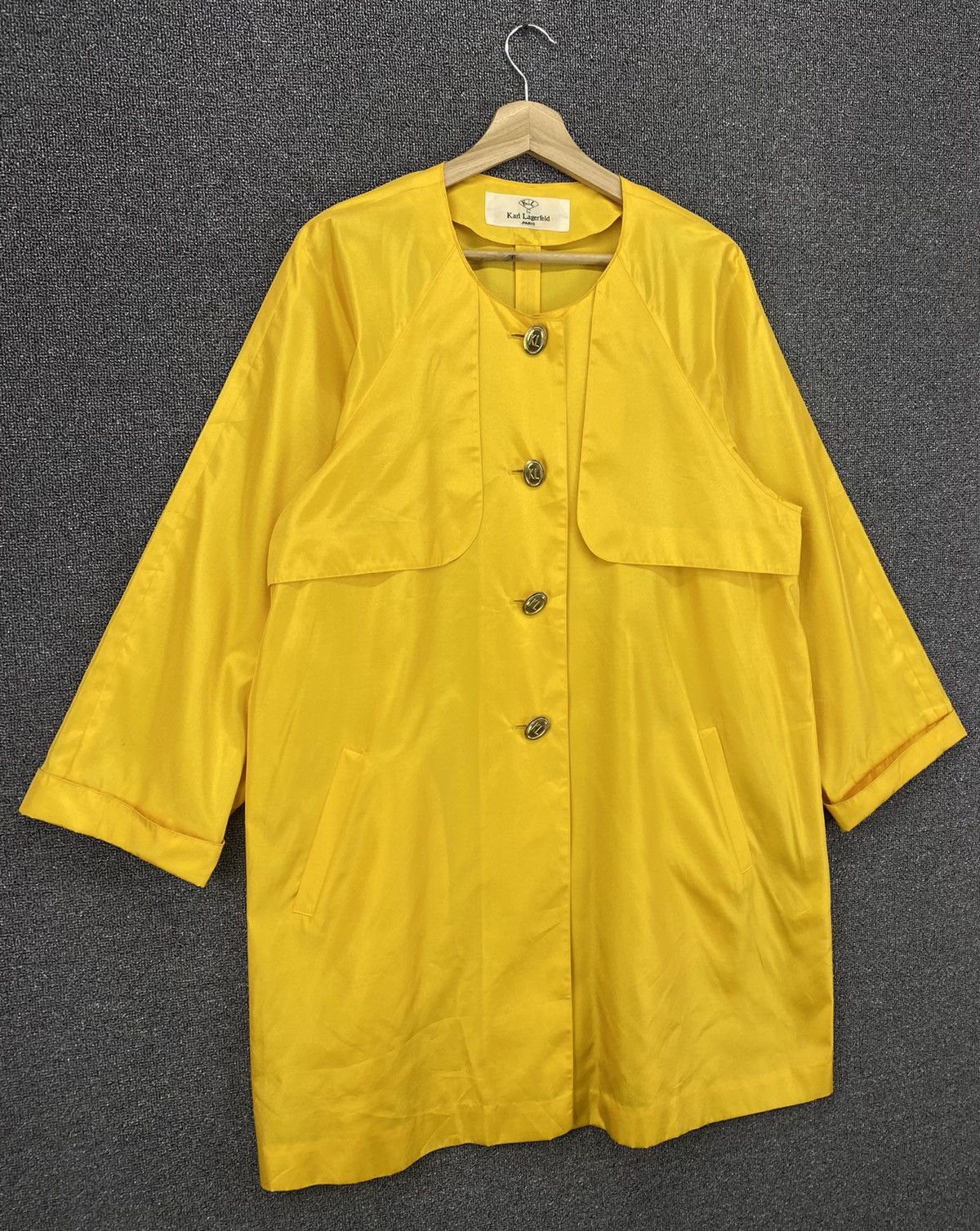 Karl Lagerfeld Vintage Karl Lagerfeld Button Up Nylon Coat Cardigan Jacket Size XS / US 0-2 / IT 36-38 - 2 Thumbnail