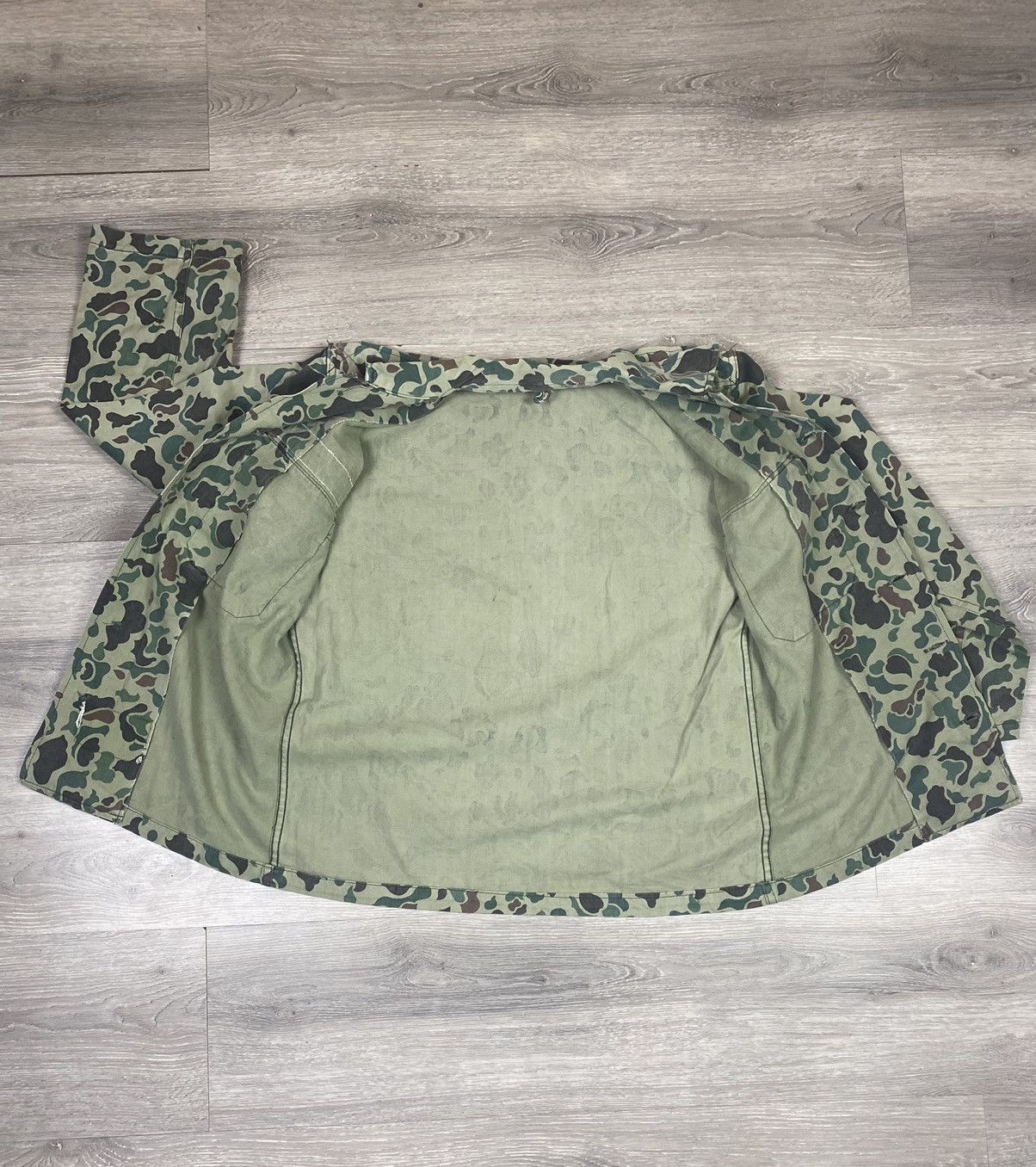 Vintage STEAL 🔥 Vintage 80s Duck Camo Military HBT Jacket Size M / US 6-8 / IT 42-44 - 6 Thumbnail