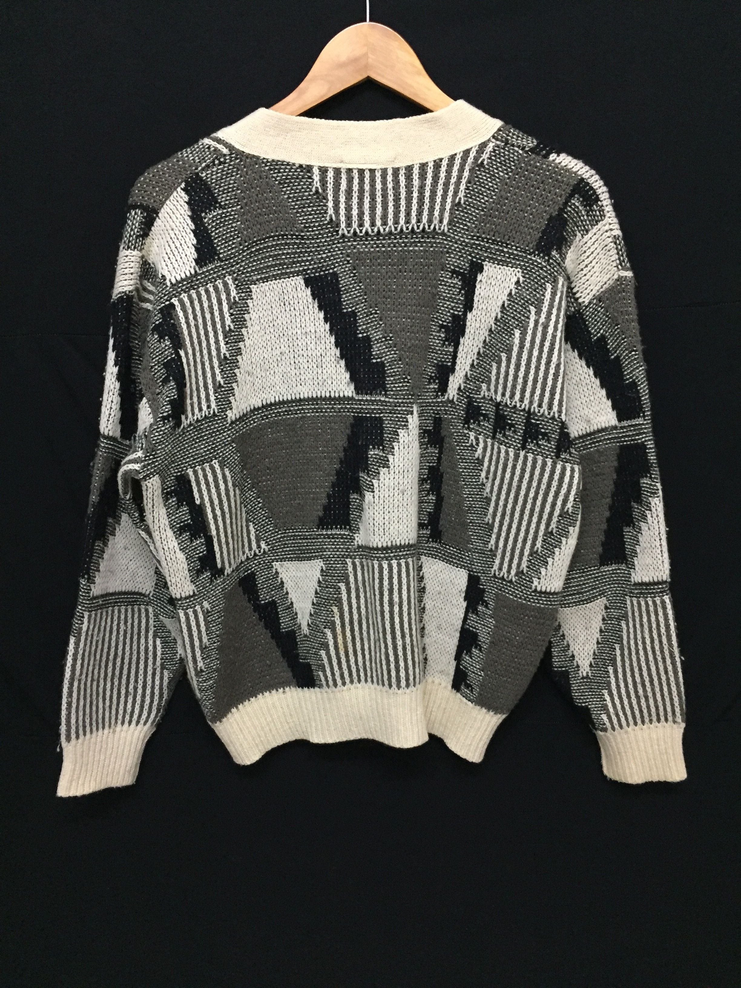 Yoshiyuki Konishi 80's FICCE Abstract cable knit wool knit Size US M / EU 48-50 / 2 - 10 Thumbnail