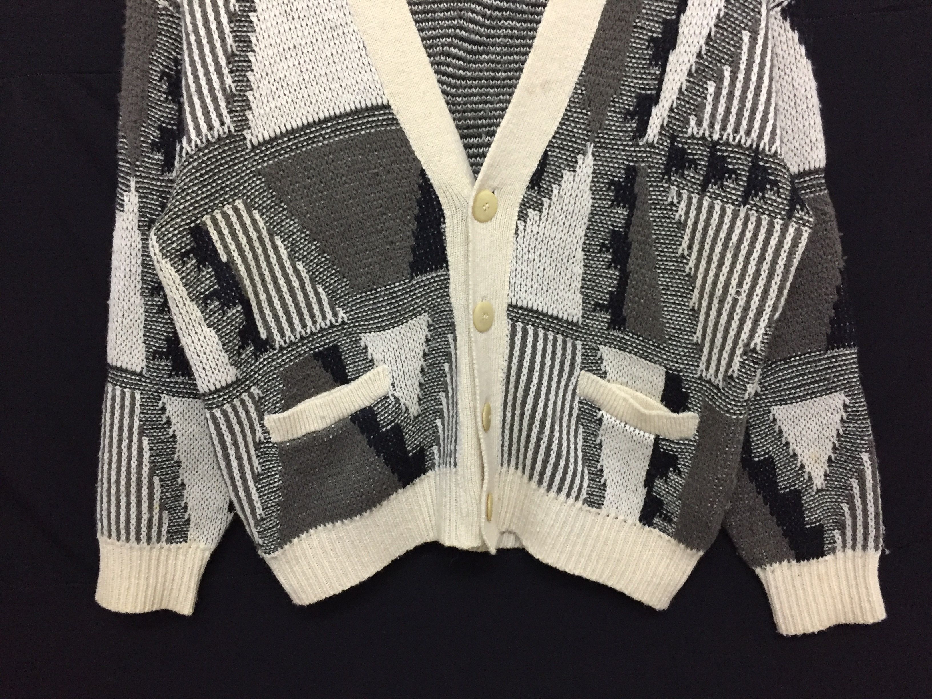 Yoshiyuki Konishi 80's FICCE Abstract cable knit wool knit Size US M / EU 48-50 / 2 - 6 Thumbnail