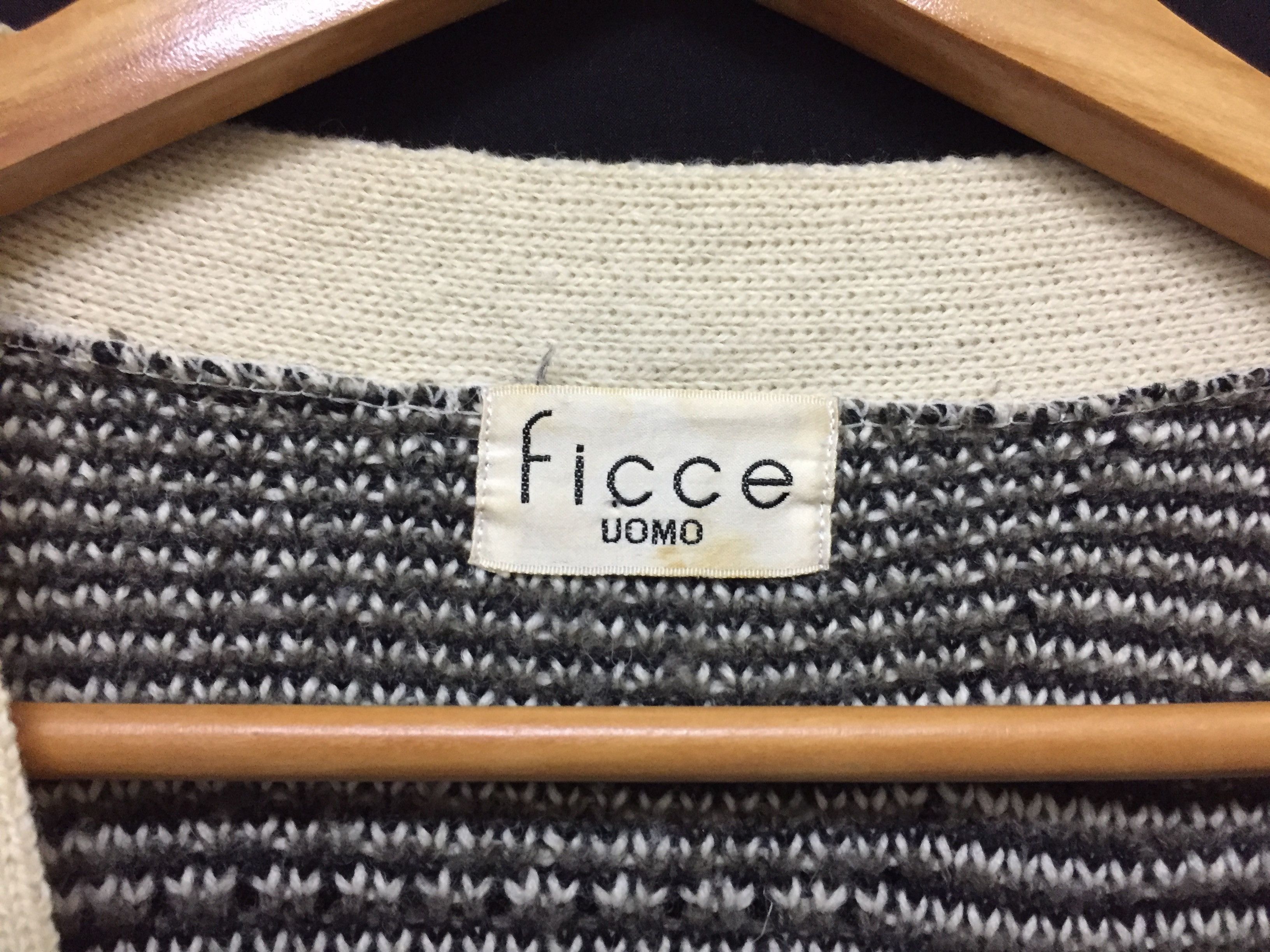 Yoshiyuki Konishi 80's FICCE Abstract cable knit wool knit Size US M / EU 48-50 / 2 - 11 Thumbnail