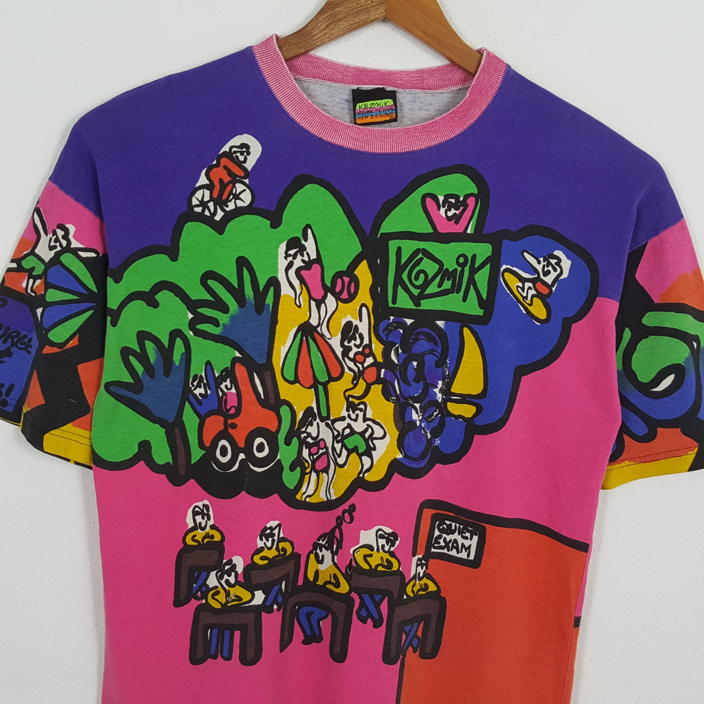 Vintage 90's KOZMIK Streetwear Art Japanese Style T-Shirt cp