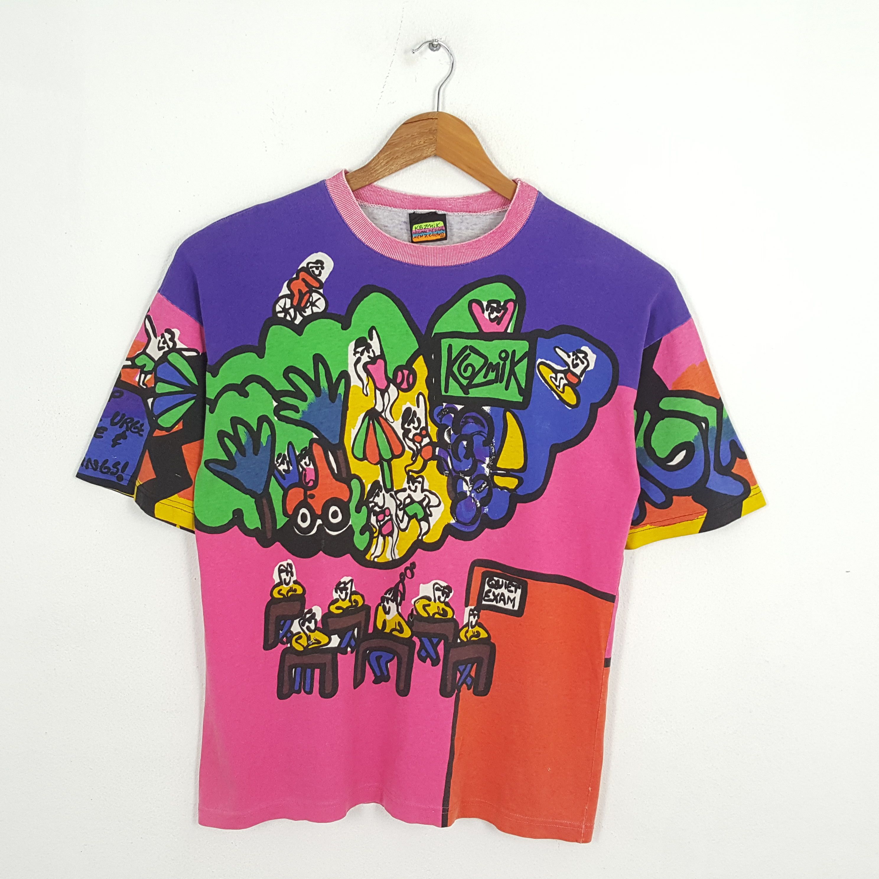 Vintage 90's KOZMIK Streetwear Art Japanese Style T-Shirt cp