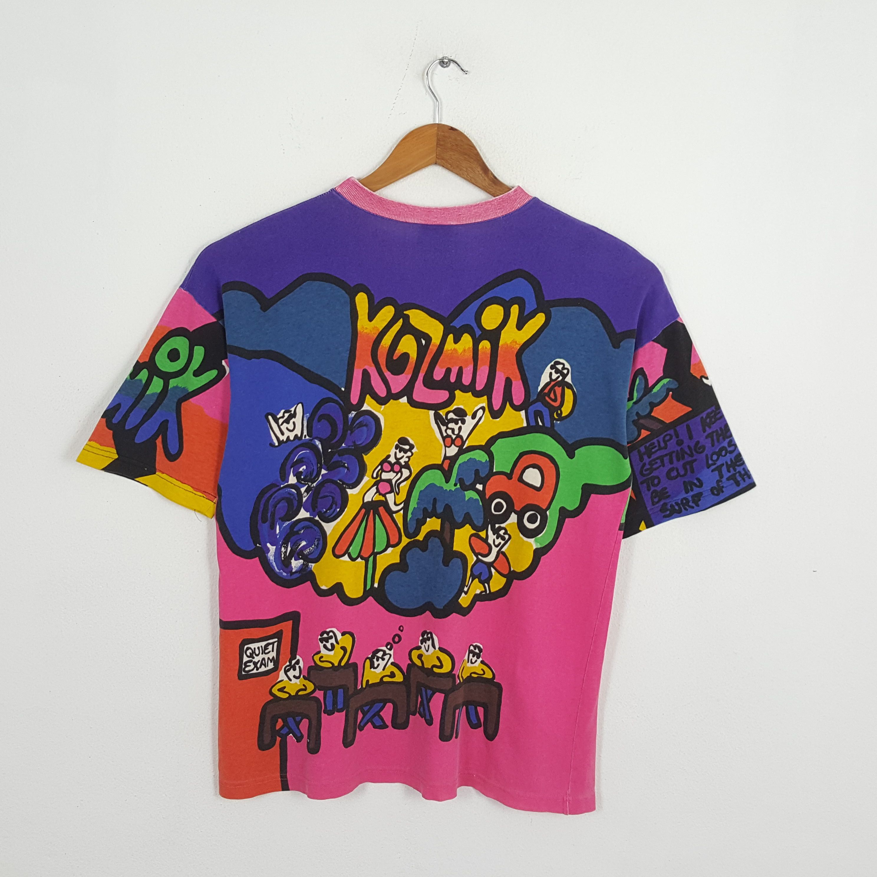 Vintage 90's KOZMIK Streetwear Art Japanese Style T-Shirt cp