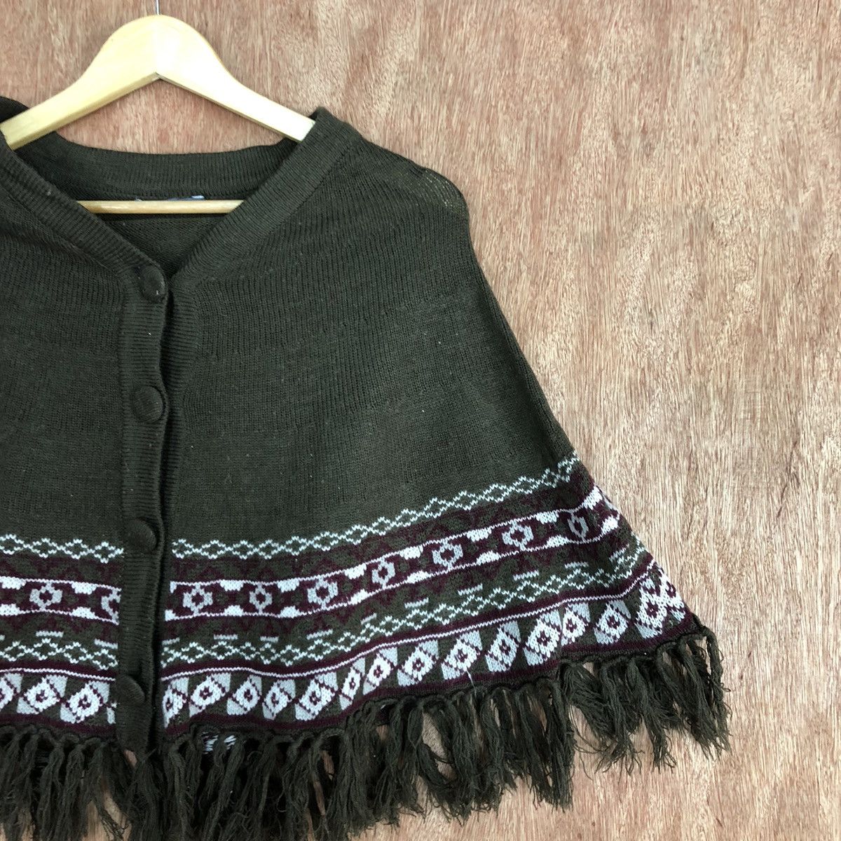Homespun Knitwear Mignon Brown Knitwear cardigan cloaks capes #c733 Size US M / EU 48-50 / 2 - 2 Thumbnail